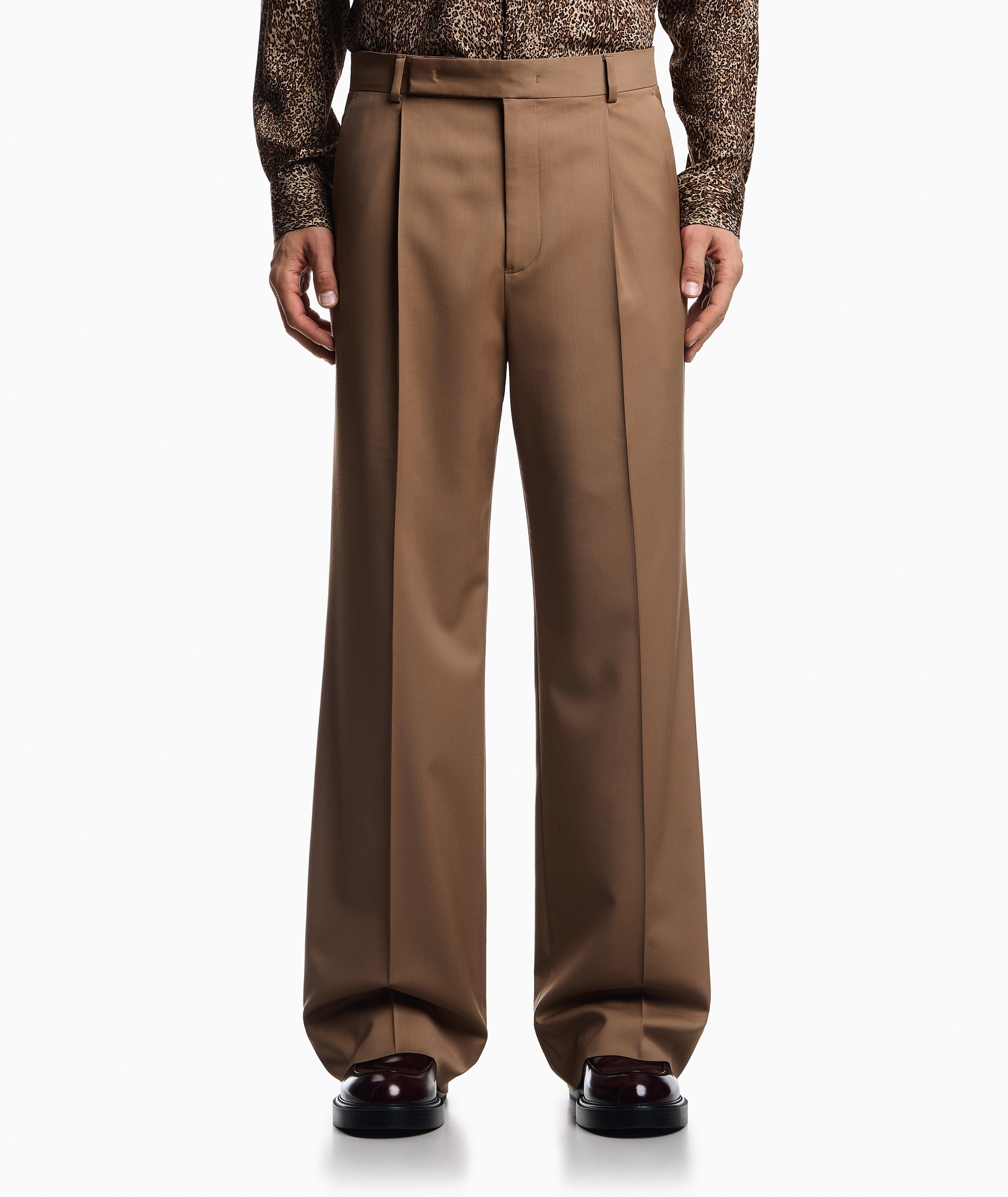 Stretch-Virgin Wool Wide-Leg Pants image 1