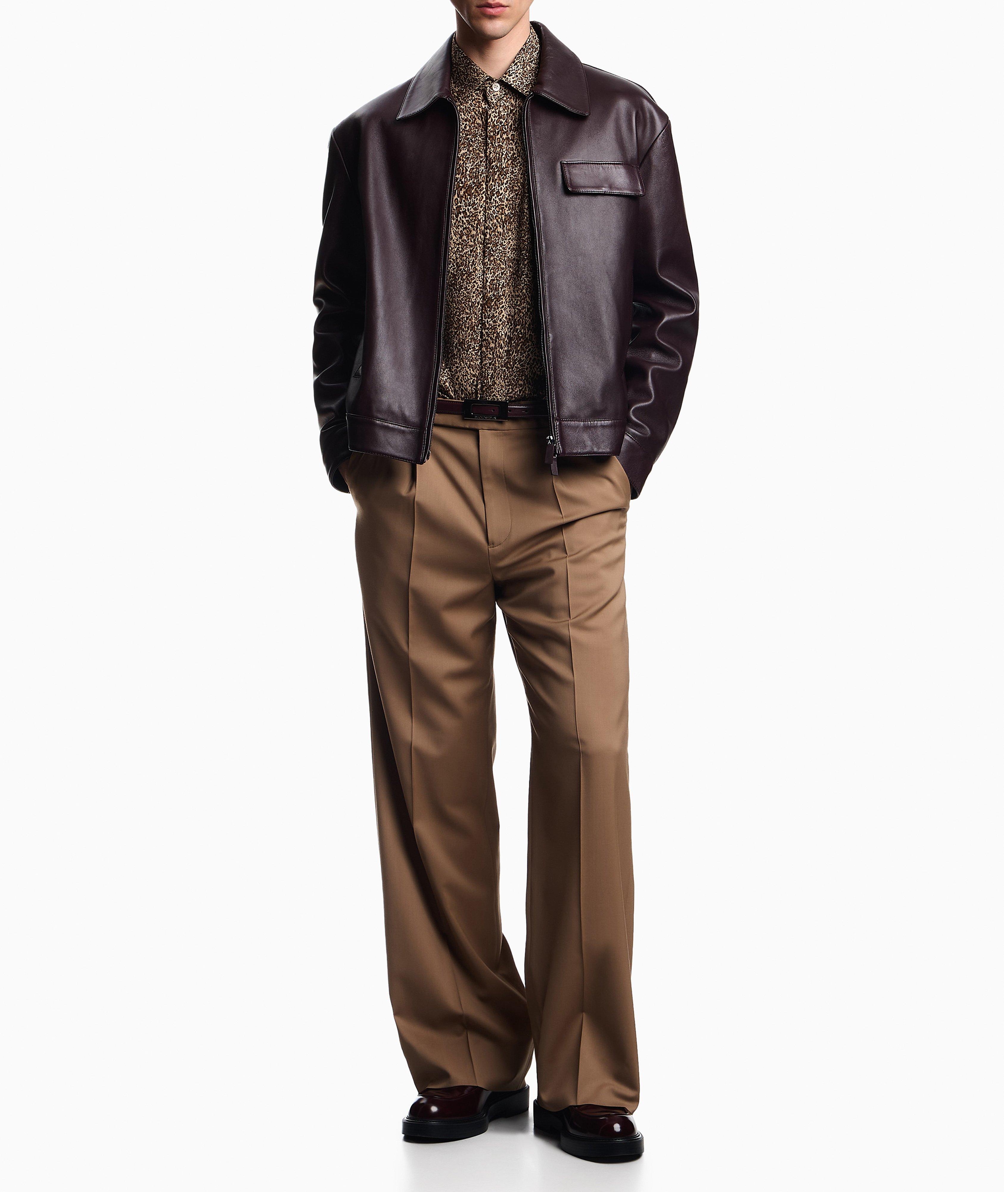 Stretch-Virgin Wool Wide-Leg Pants image 4