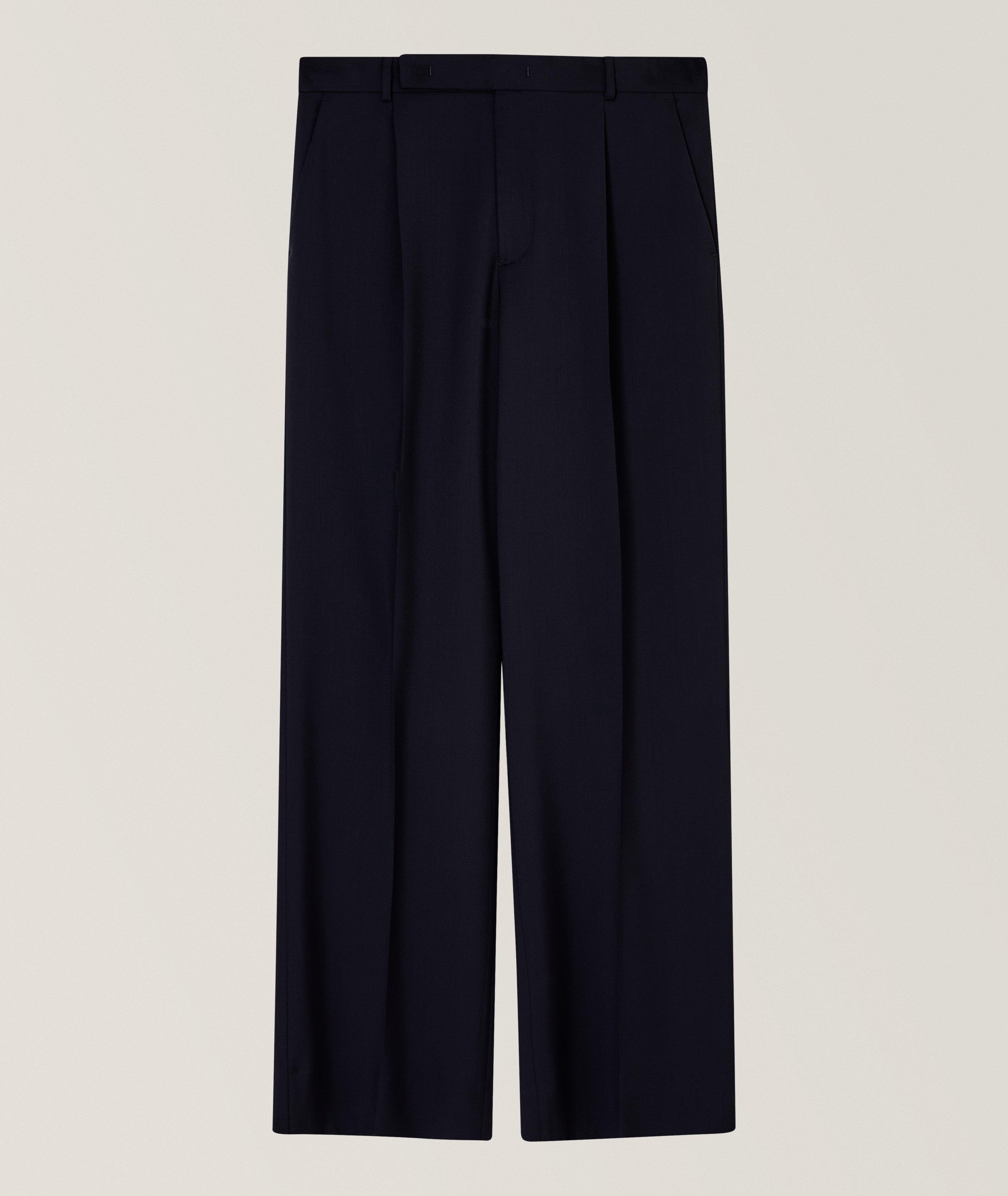 Stretch-Virgin Wool Wide-Leg Pants image 0