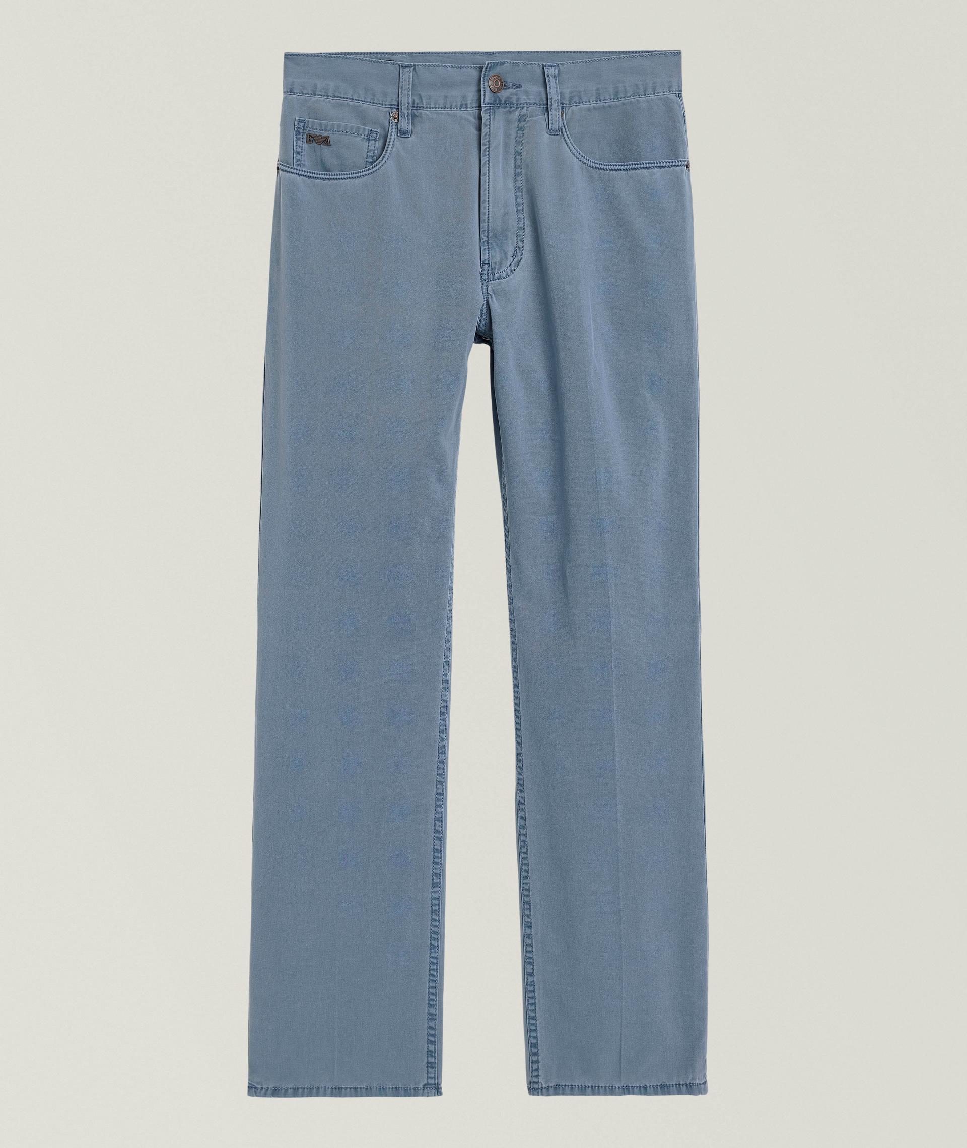 Straight-Fit Cotton Five-Pocket Pants  image 0