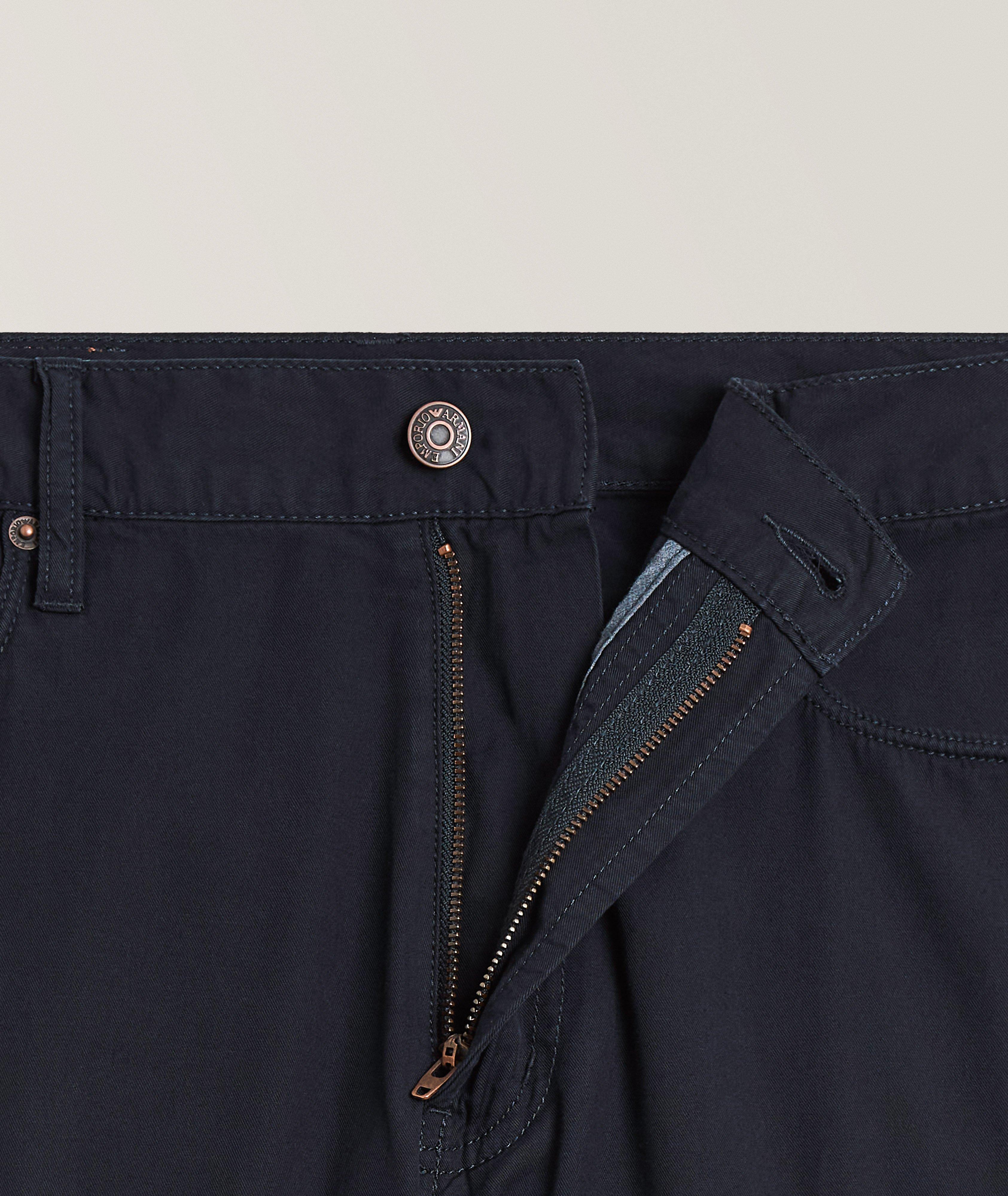 Straight-Fit Cotton Five-Pocket Pants  image 1