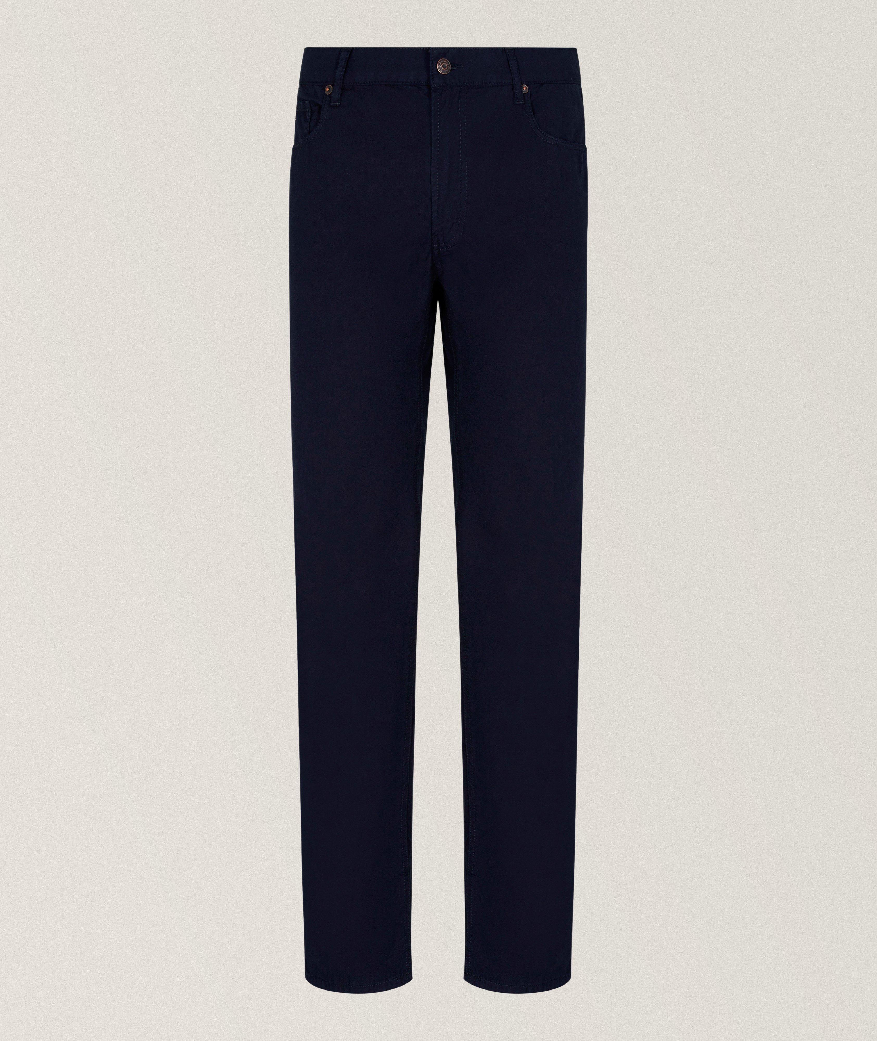 Straight-Fit Cotton Five-Pocket Pants  image 0