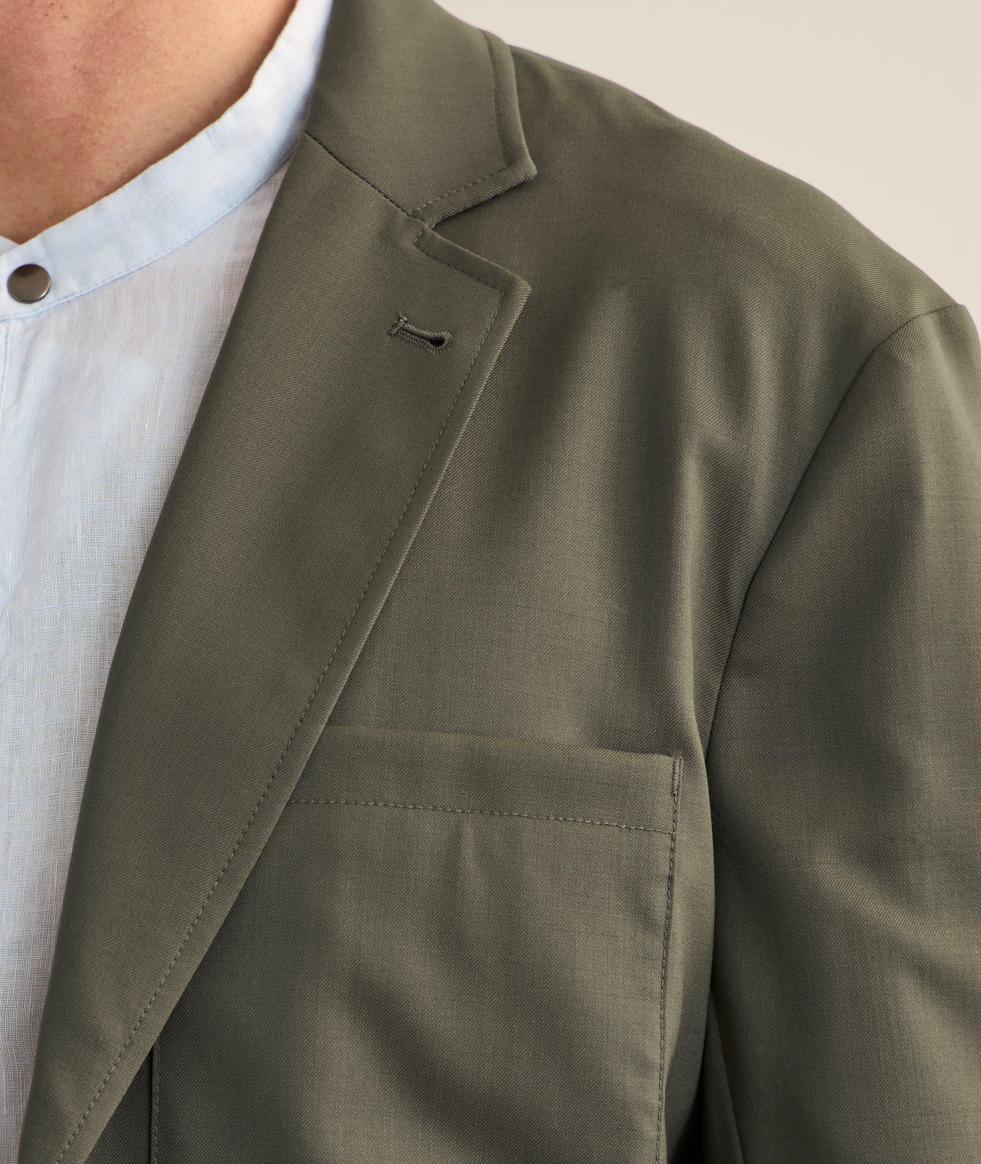 Veston sport en sergé de laine mélangée image 3