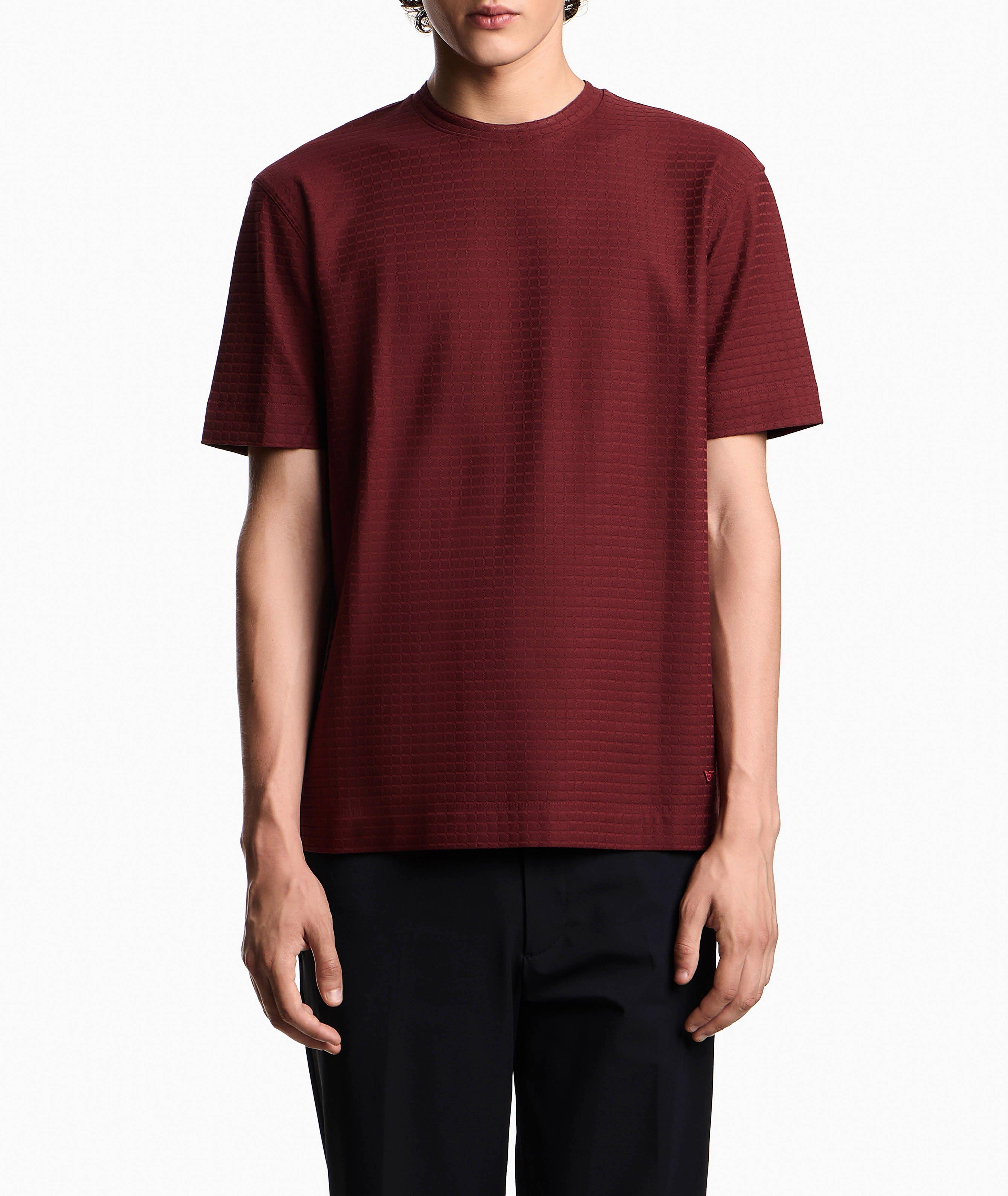 T-shirt en coton à motif géométrique, collection ASV axée sur la durabilité image 1