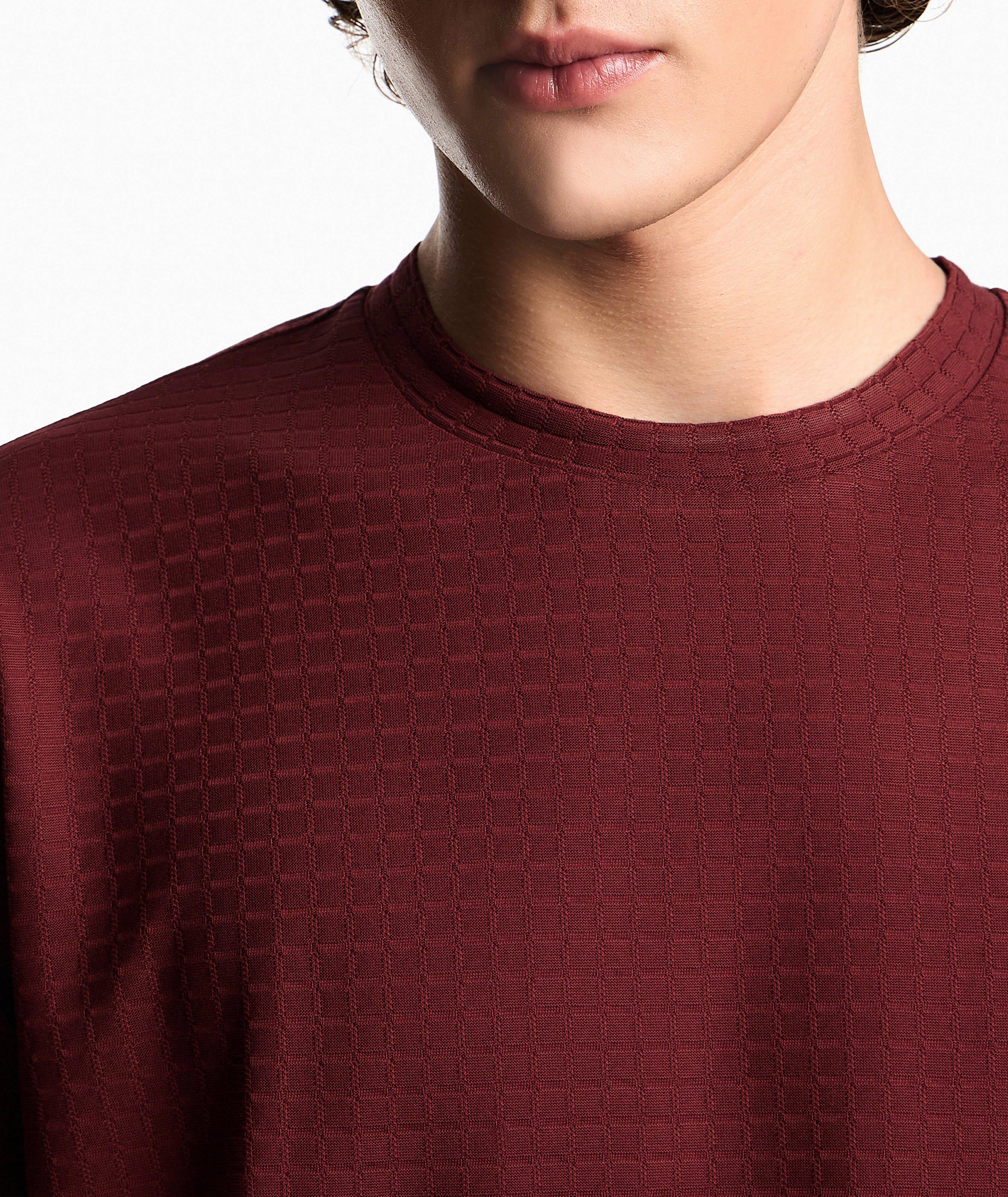 T-shirt en coton à motif géométrique, collection ASV axée sur la durabilité image 3