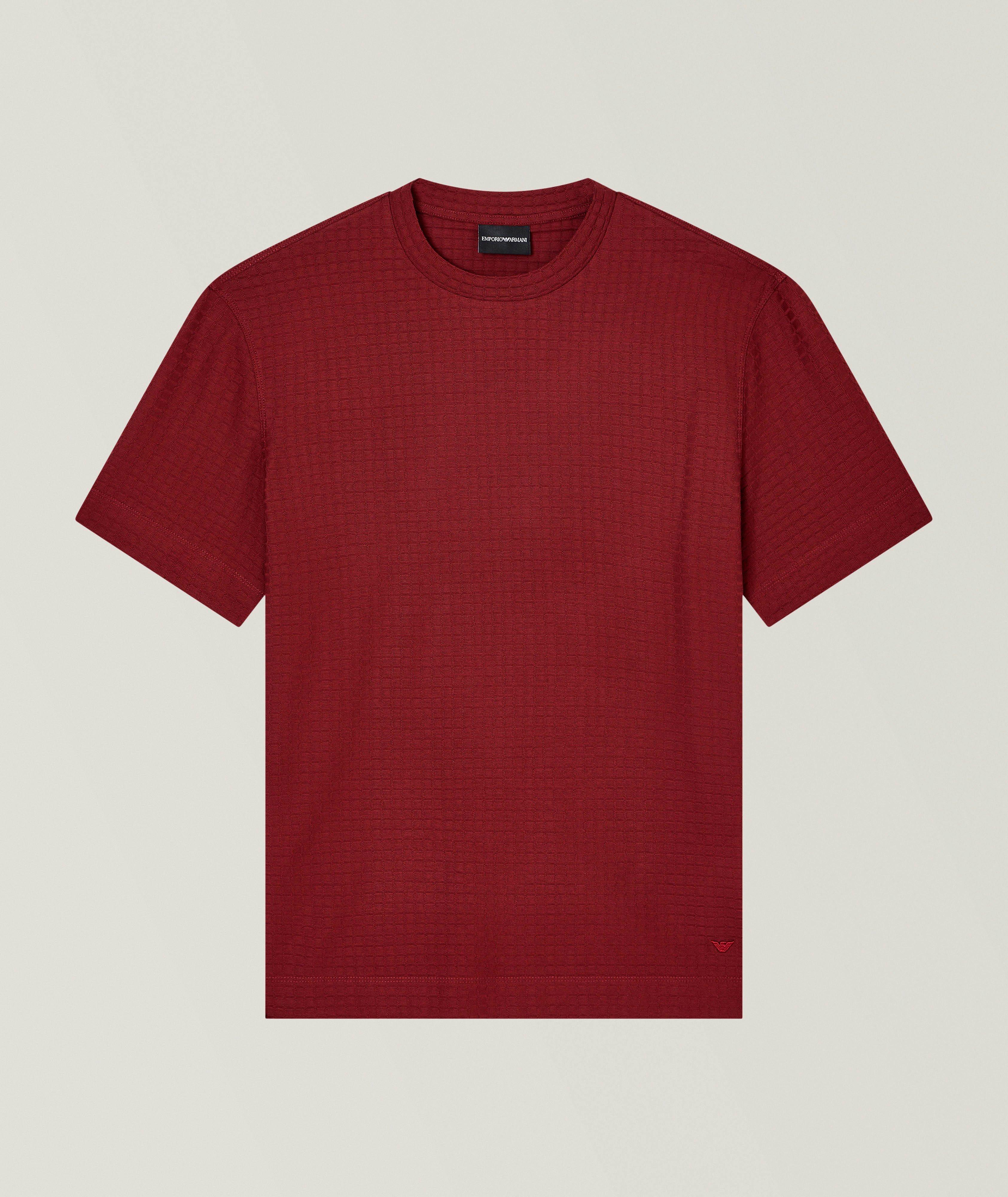 T-shirt en coton à motif géométrique, collection ASV axée sur la durabilité image 0