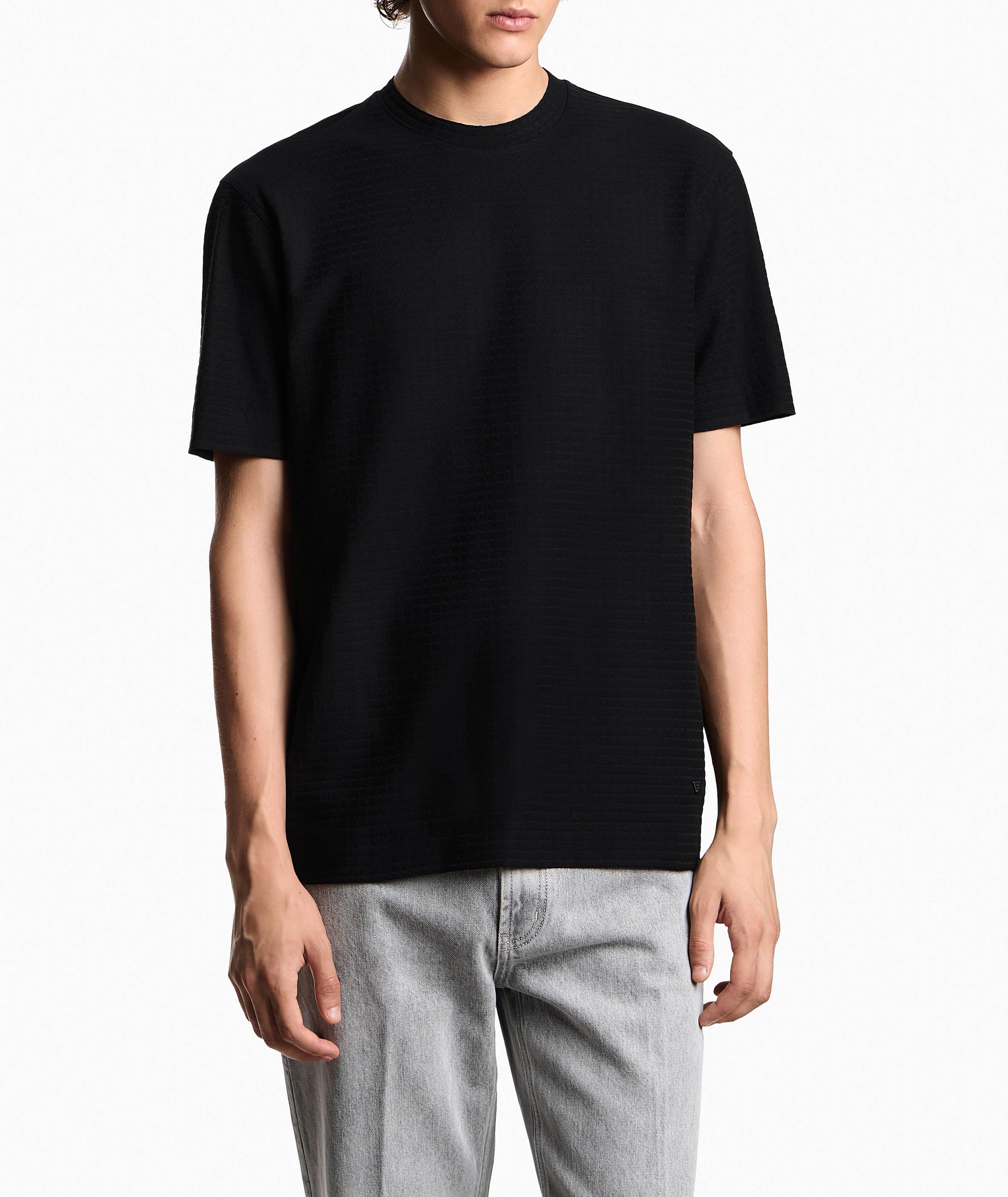 T-shirt en coton à motif géométrique, collection ASV axée sur la durabilité image 1