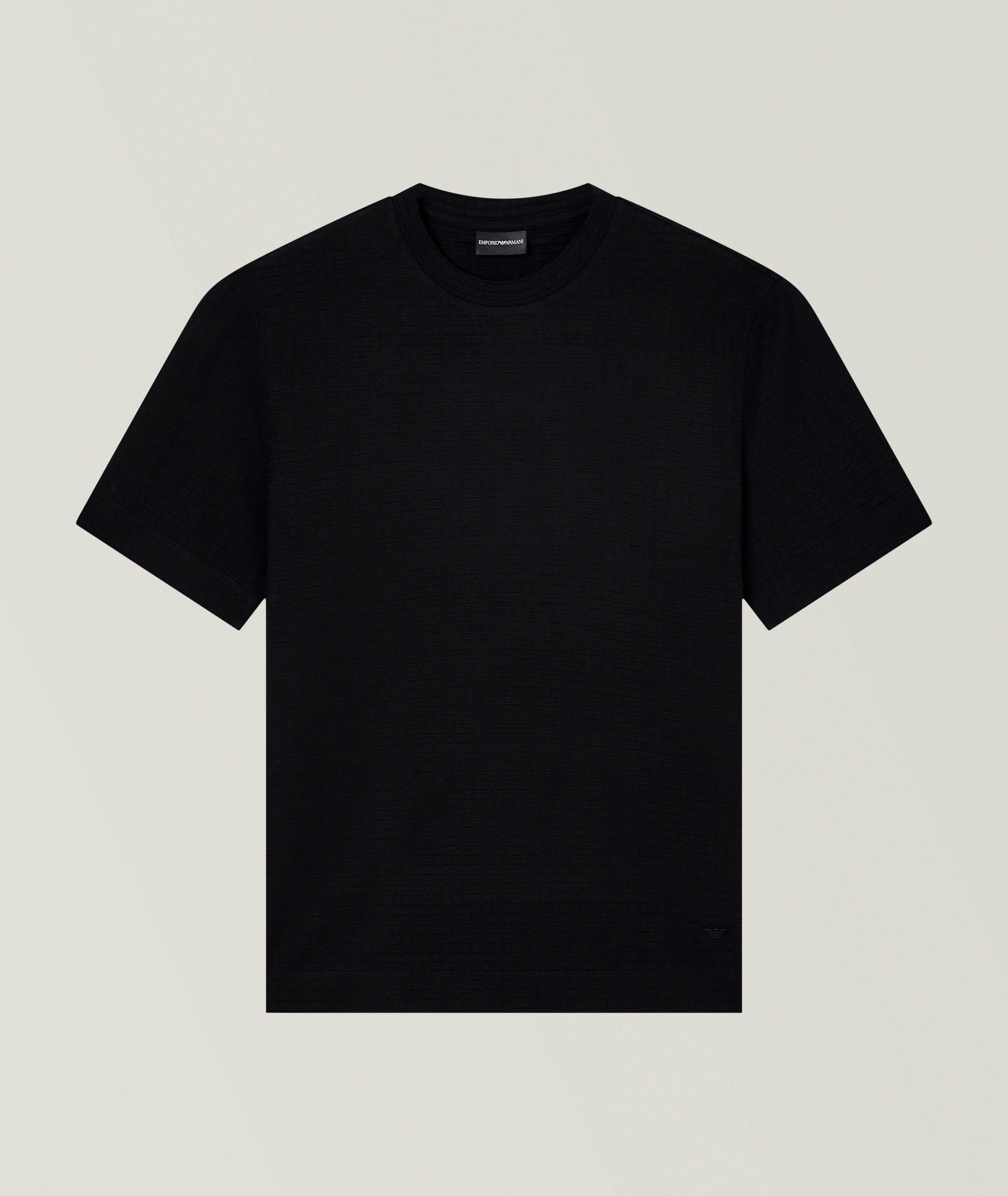 T-shirt en coton à motif géométrique, collection ASV axée sur la durabilité image 0