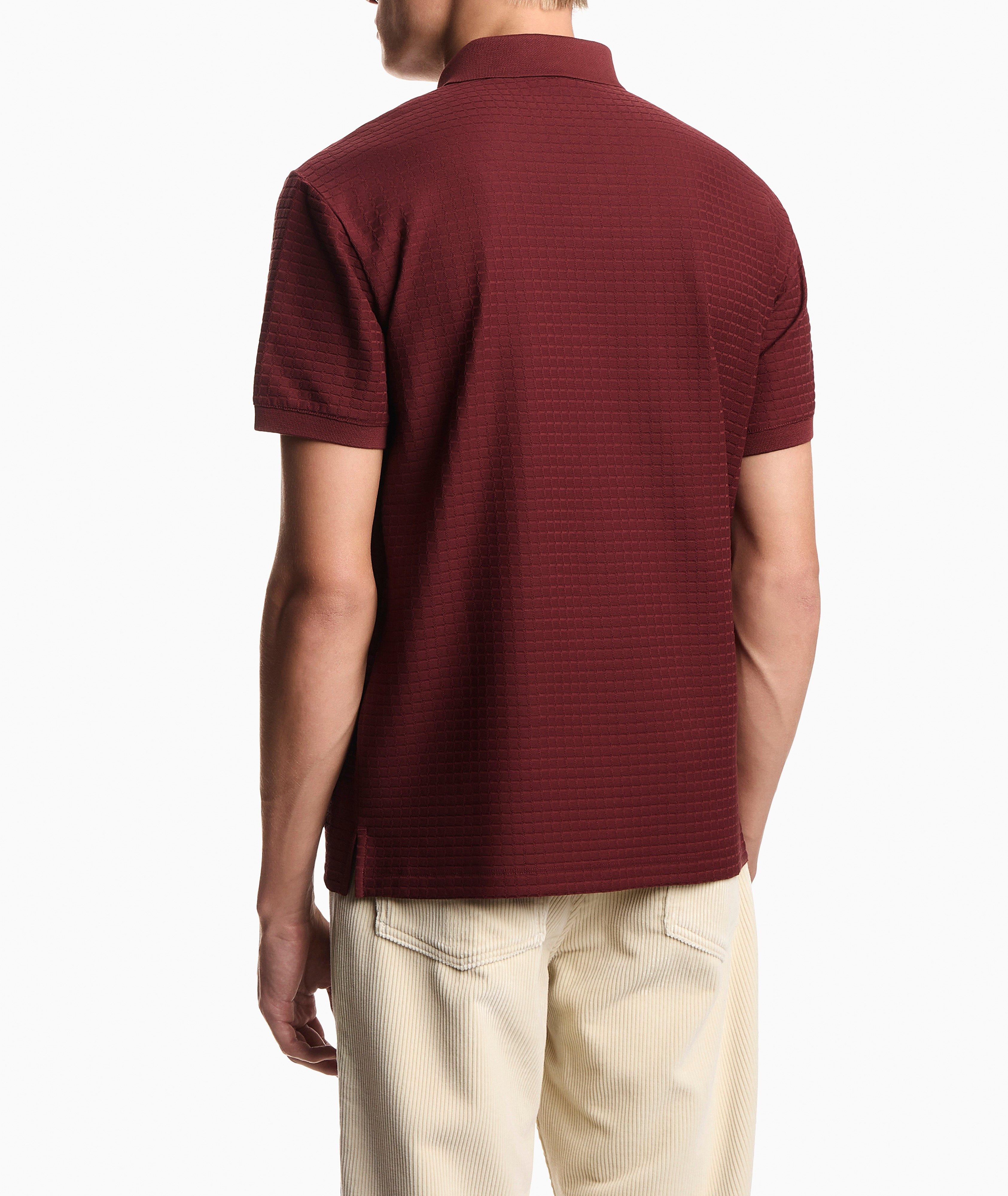 Polo en jersey de coton jacquard image 2