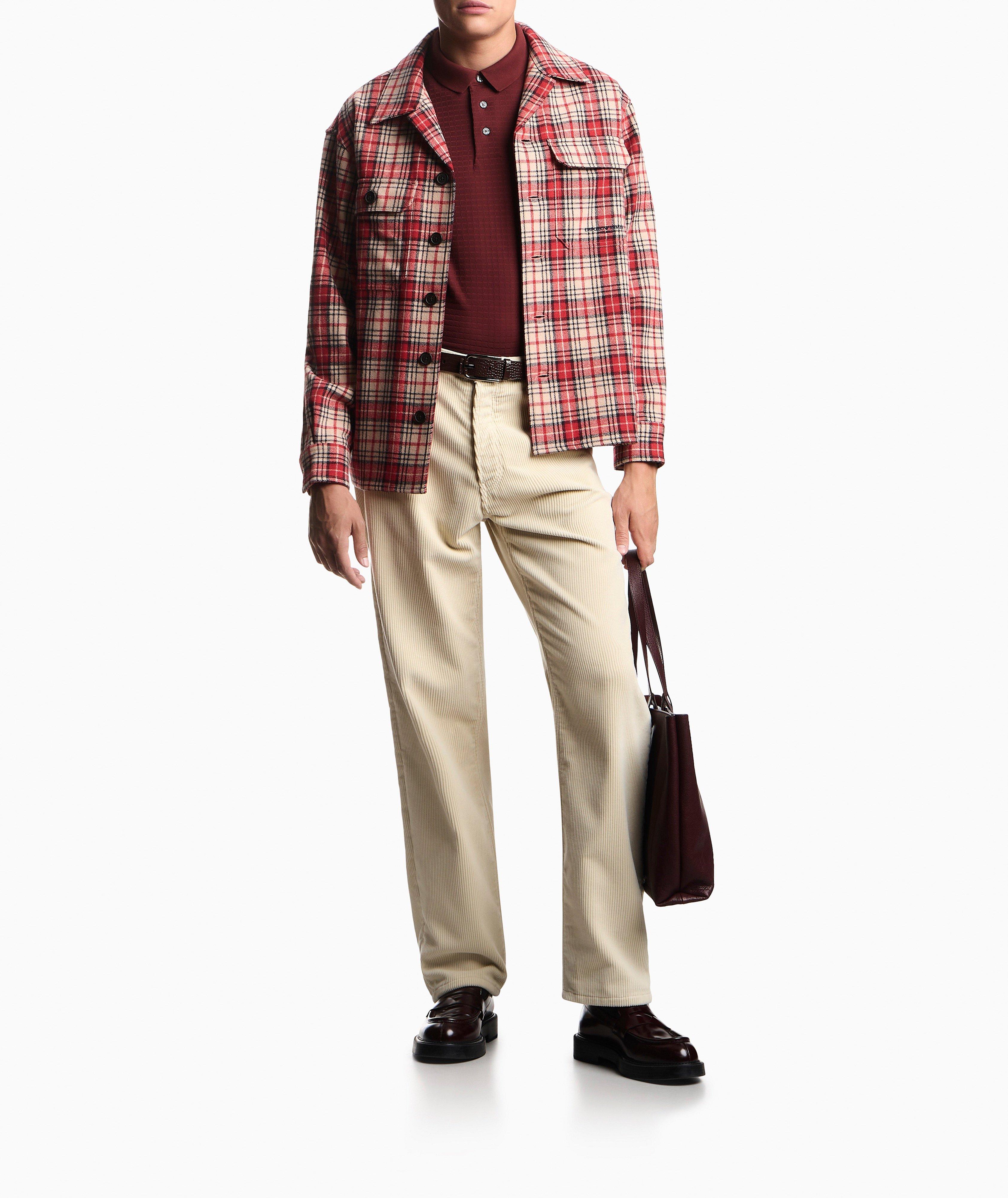 Polo en jersey de coton jacquard image 4