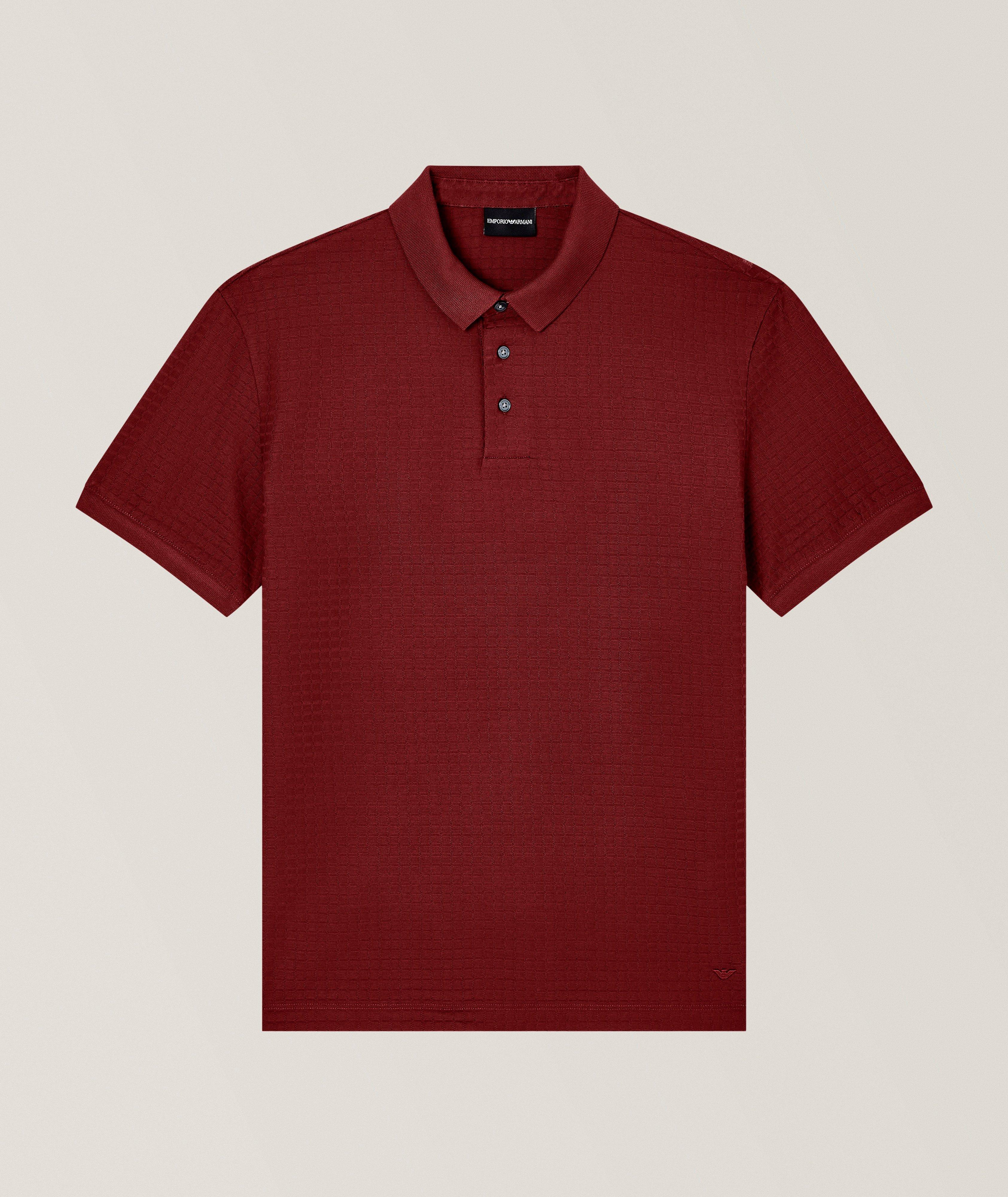 Polo en jersey de coton jacquard image 0