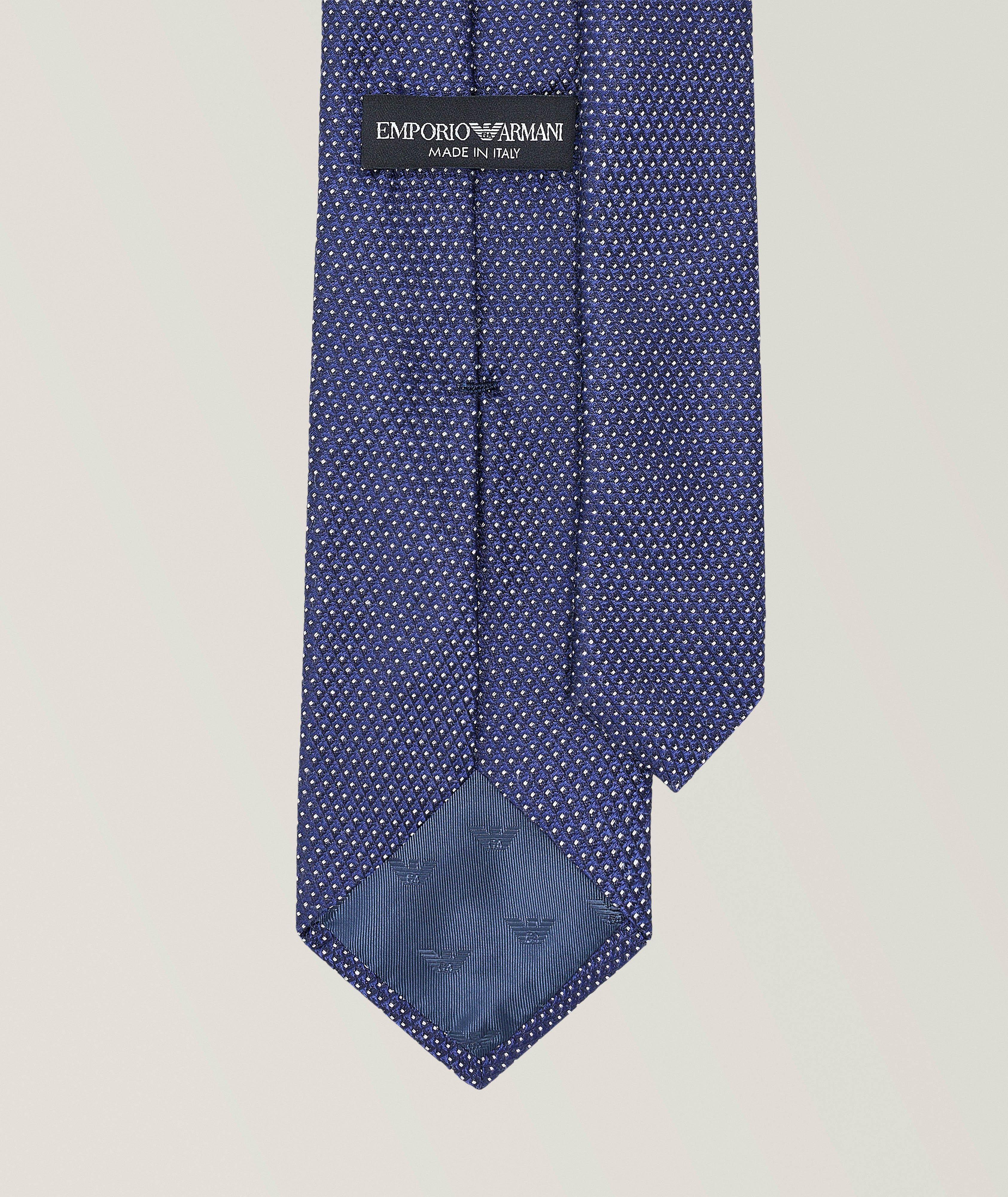 Cravate en mélange de soie à motif géométrique op-art jacquard image 1