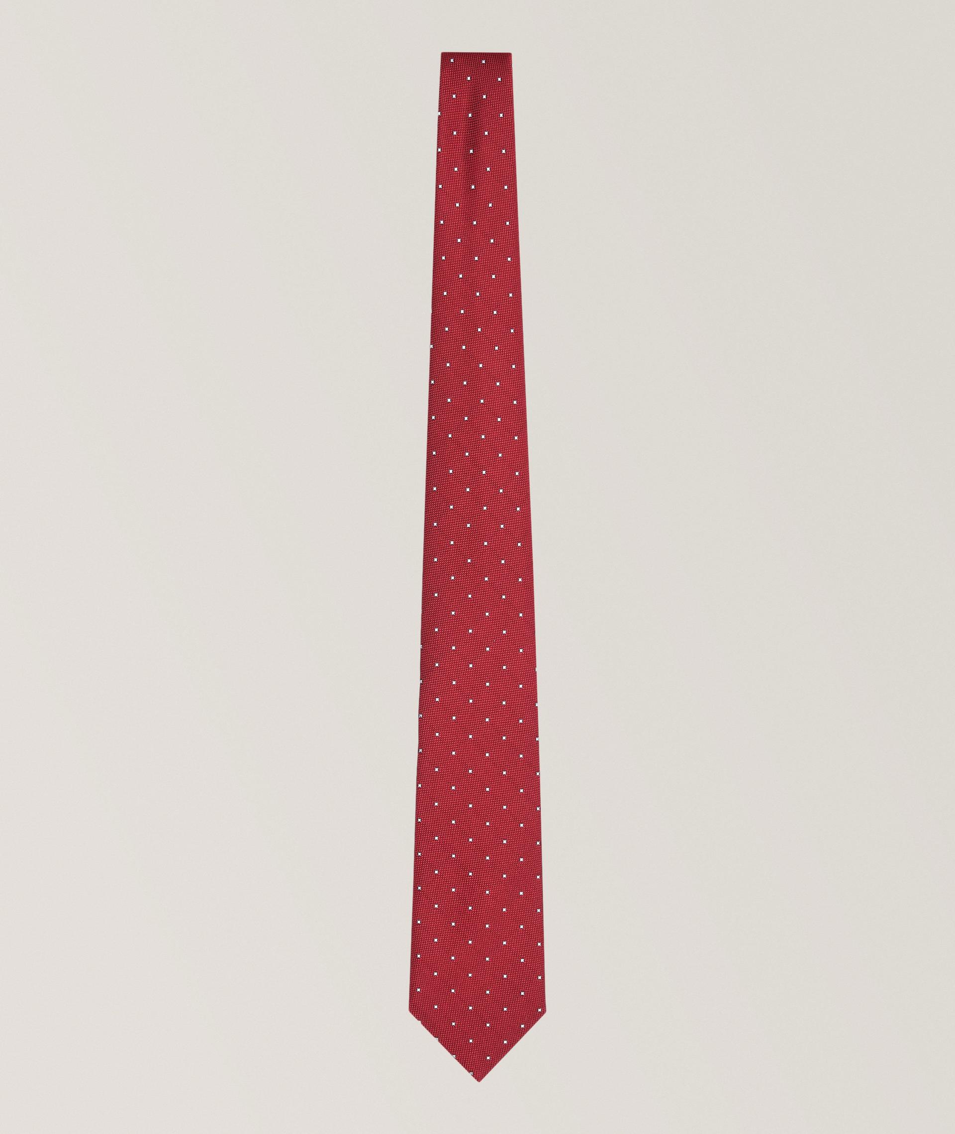 Jacquard Micro-Diamond Silk Tie image 0