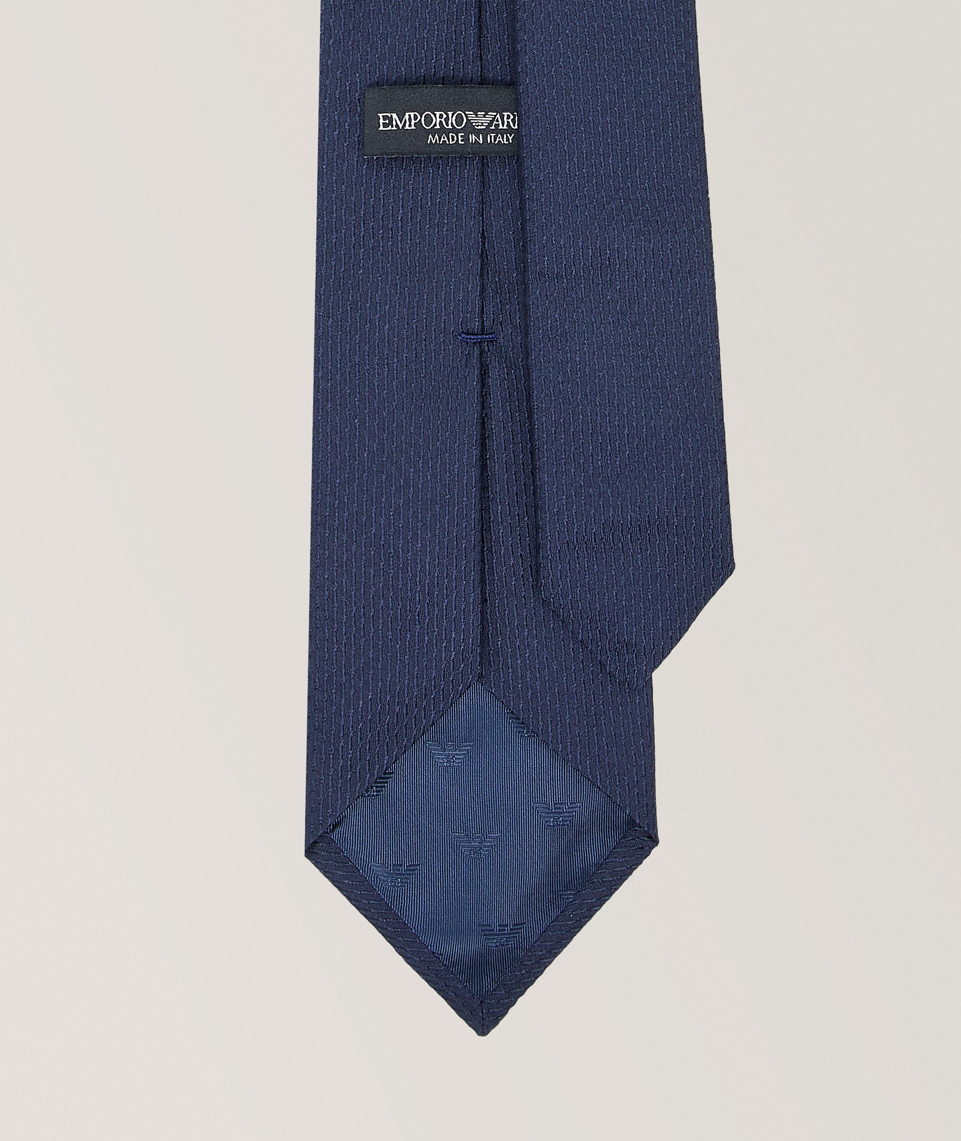 Jacquard Geometric Silk Tie image 1