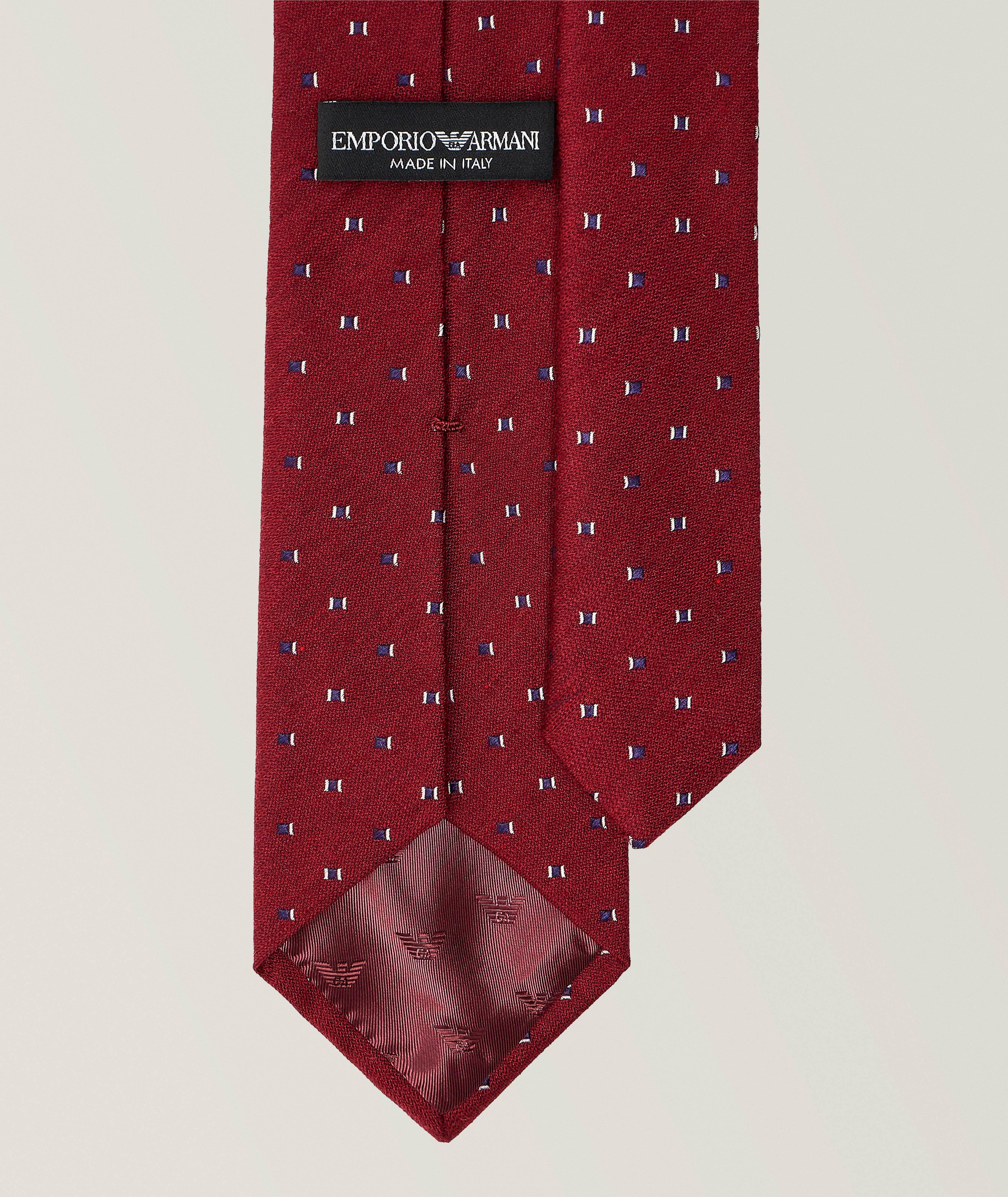 Jacquard Micro-Check Silk-Blend Tie image 1