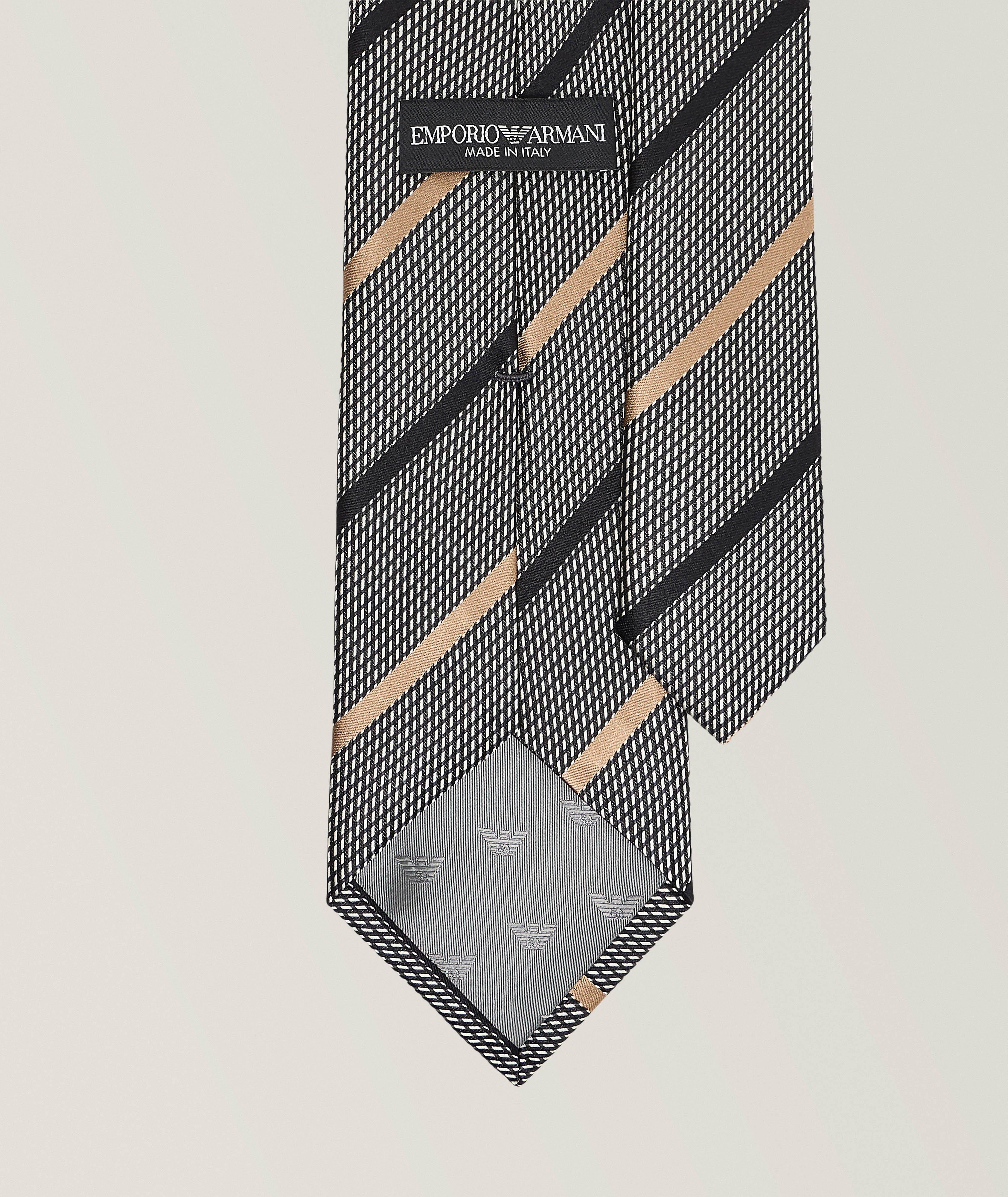 Jacquard Stripe Silk Tie image 1