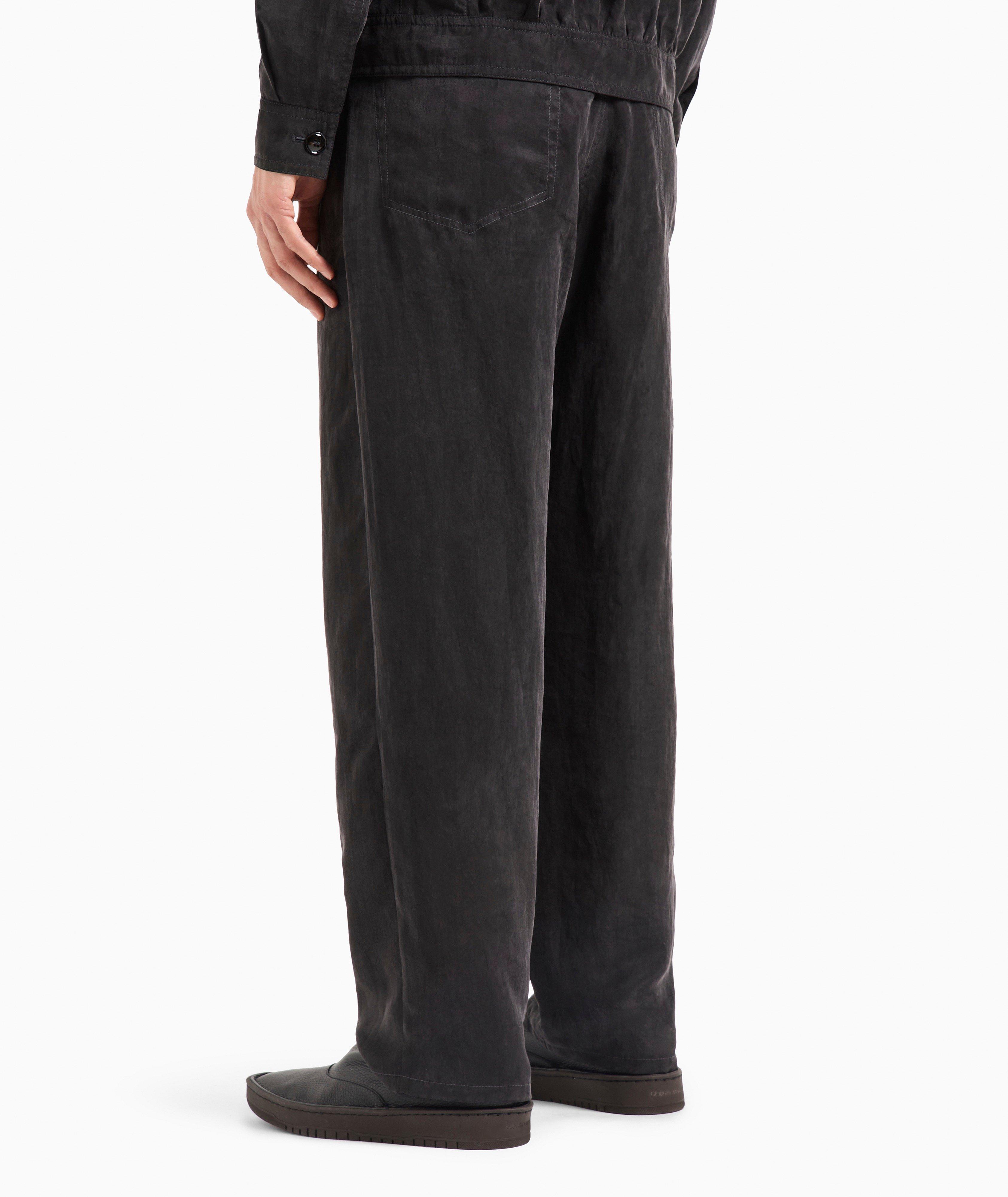 Single-Pleat Lyocell Canvas Trousers image 2