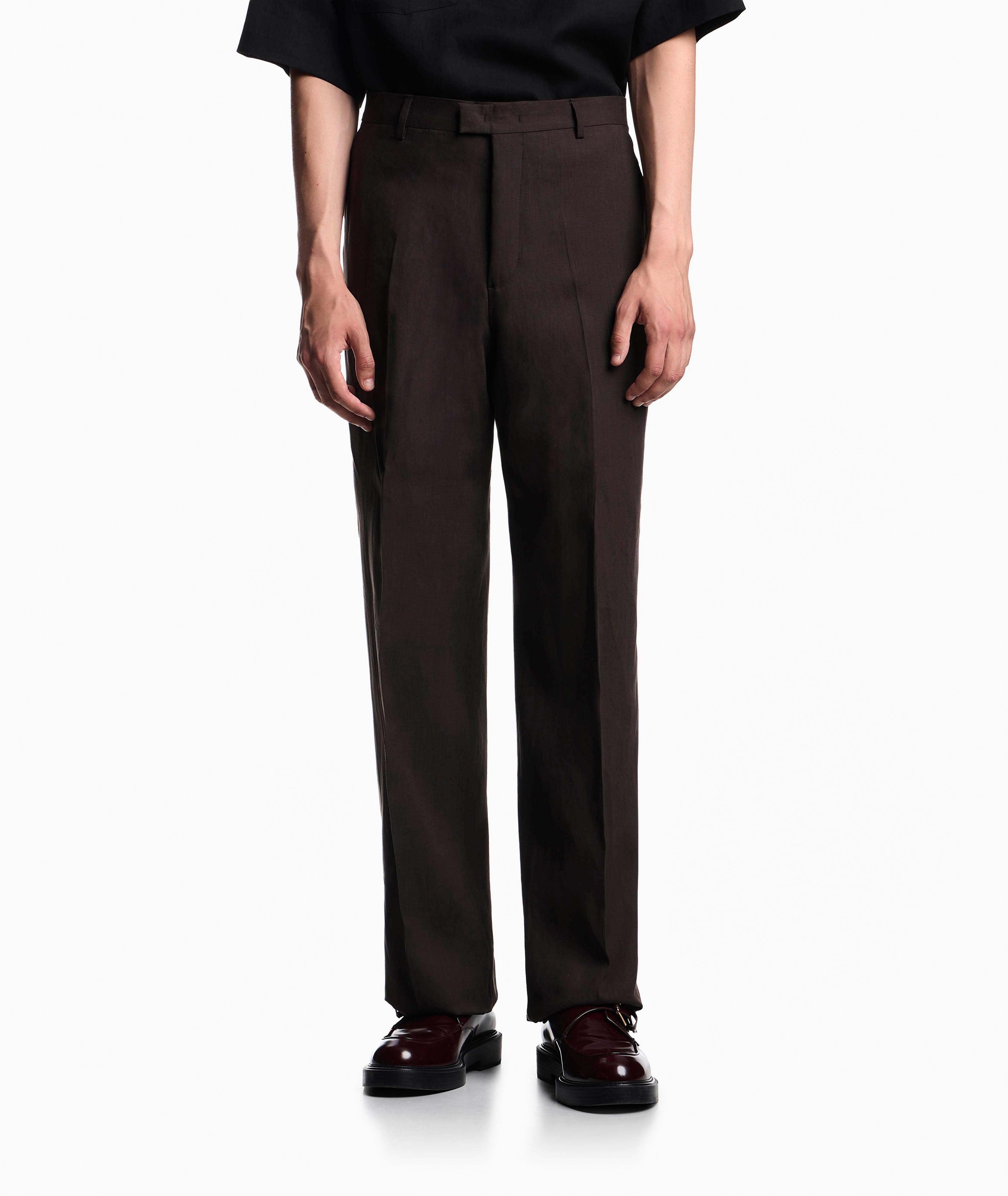 Straight-Leg Linen Dress Pants image 1