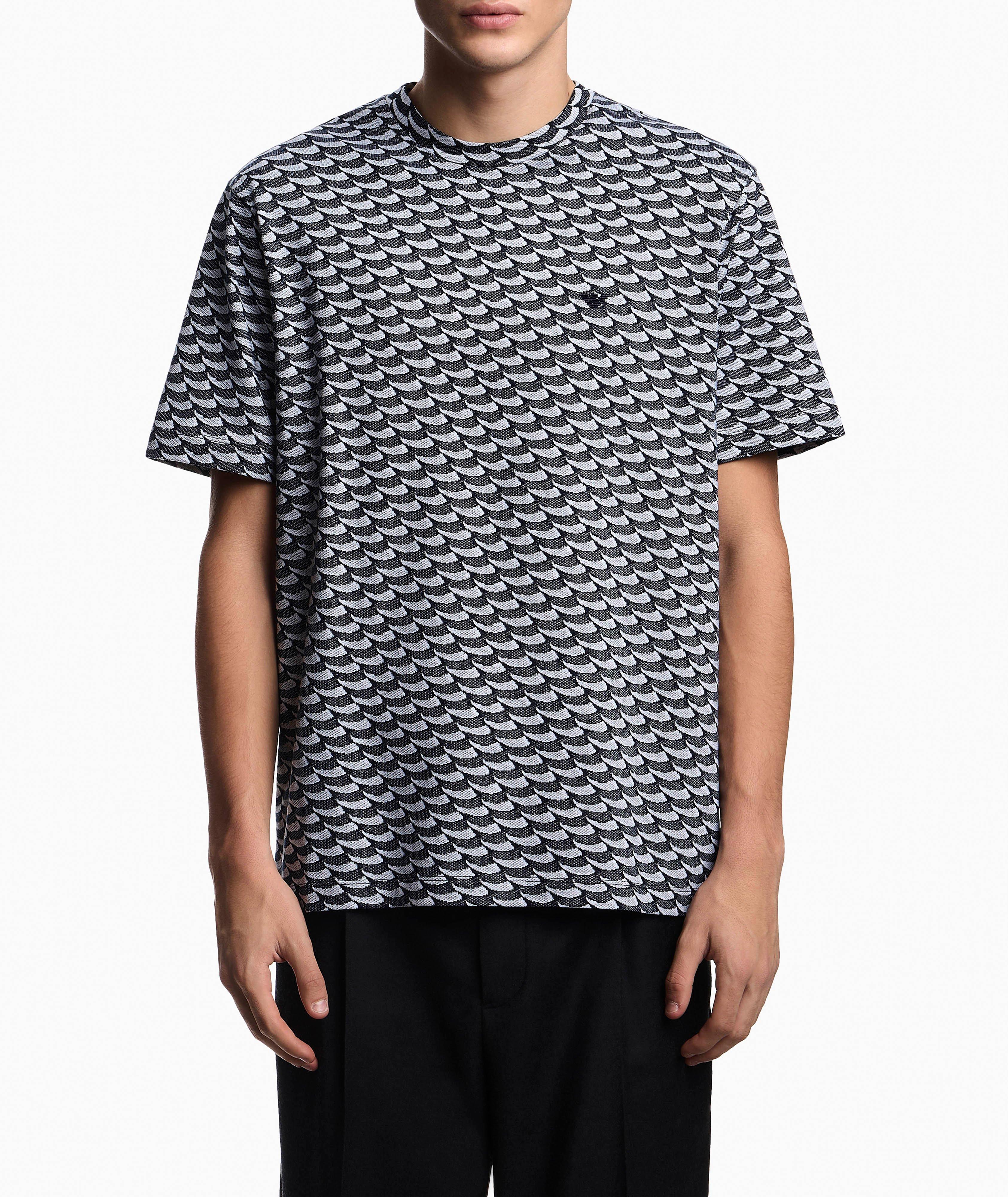 T-shirt en coton à motif géométrique image 1