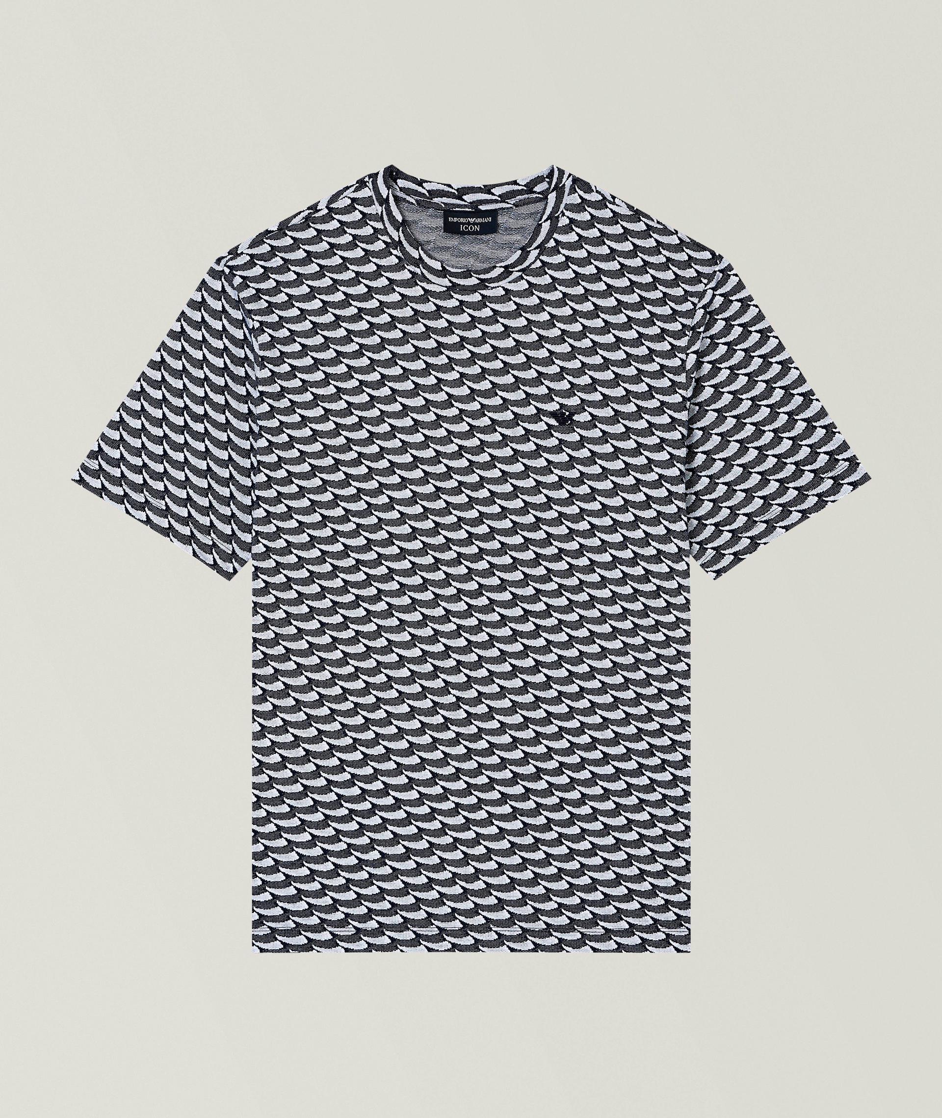 T-shirt en coton à motif géométrique image 0
