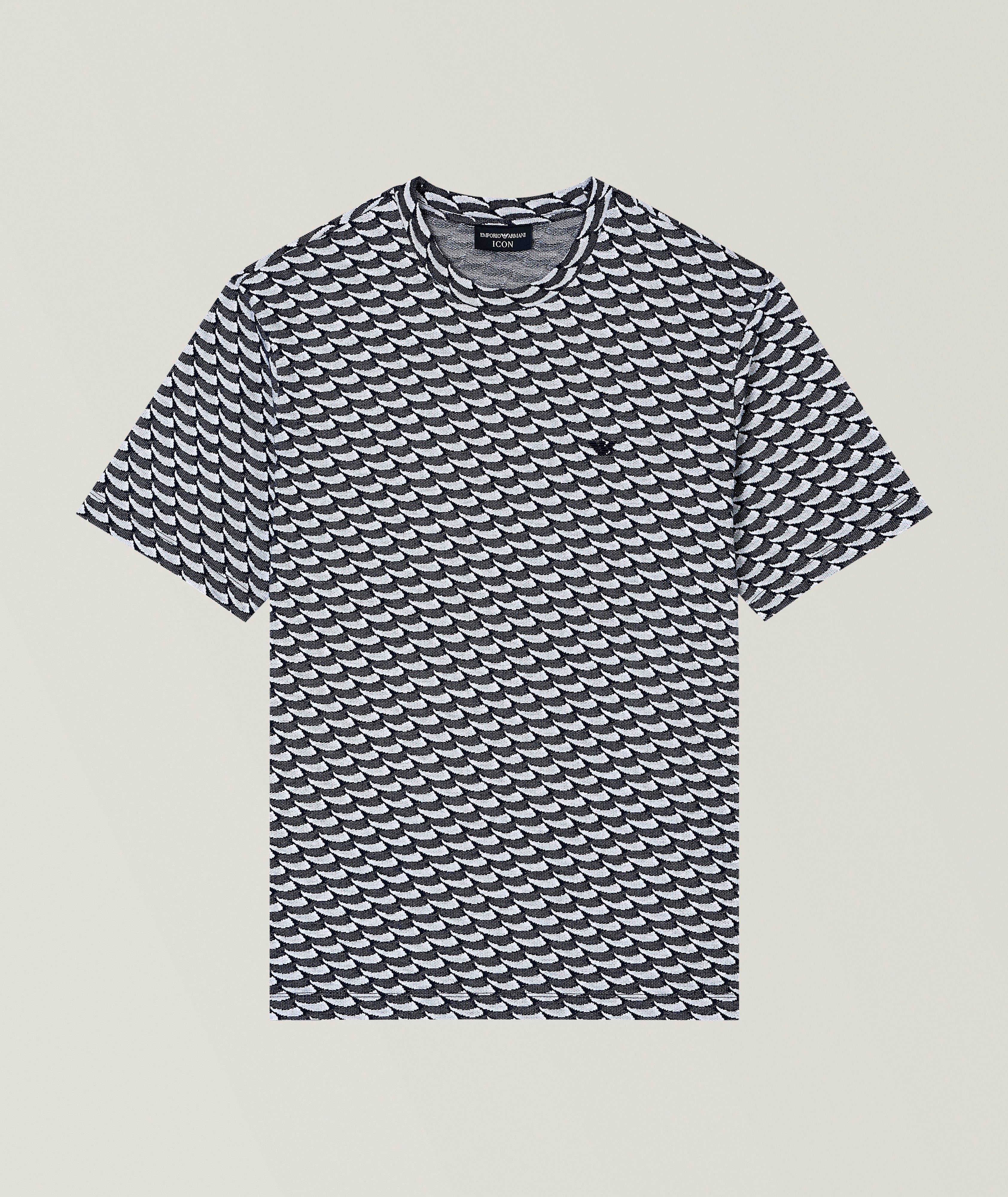 T-shirt en coton à motif géométrique image 0