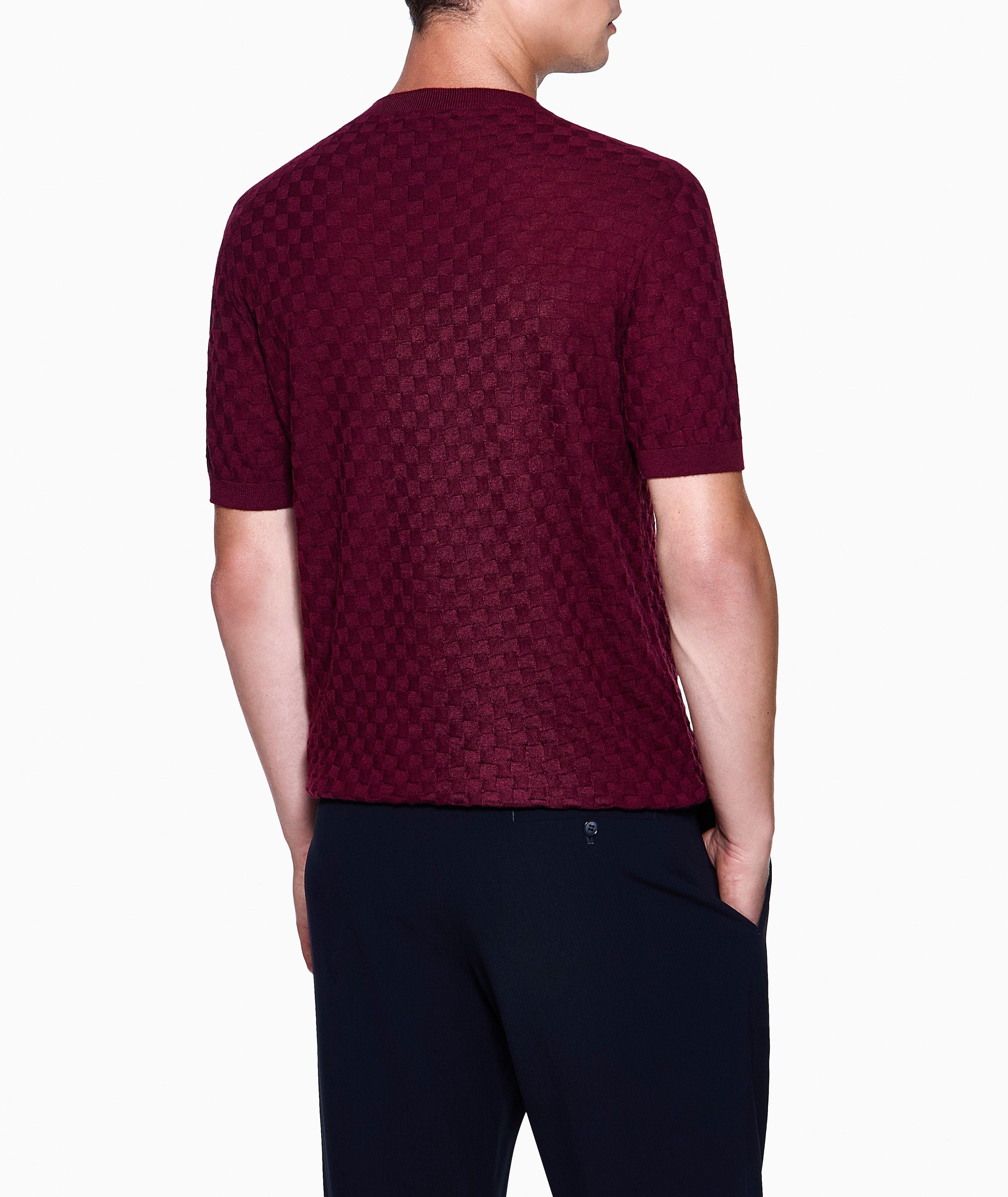 Geometric Knit Cashmere-Silk Sweater image 2