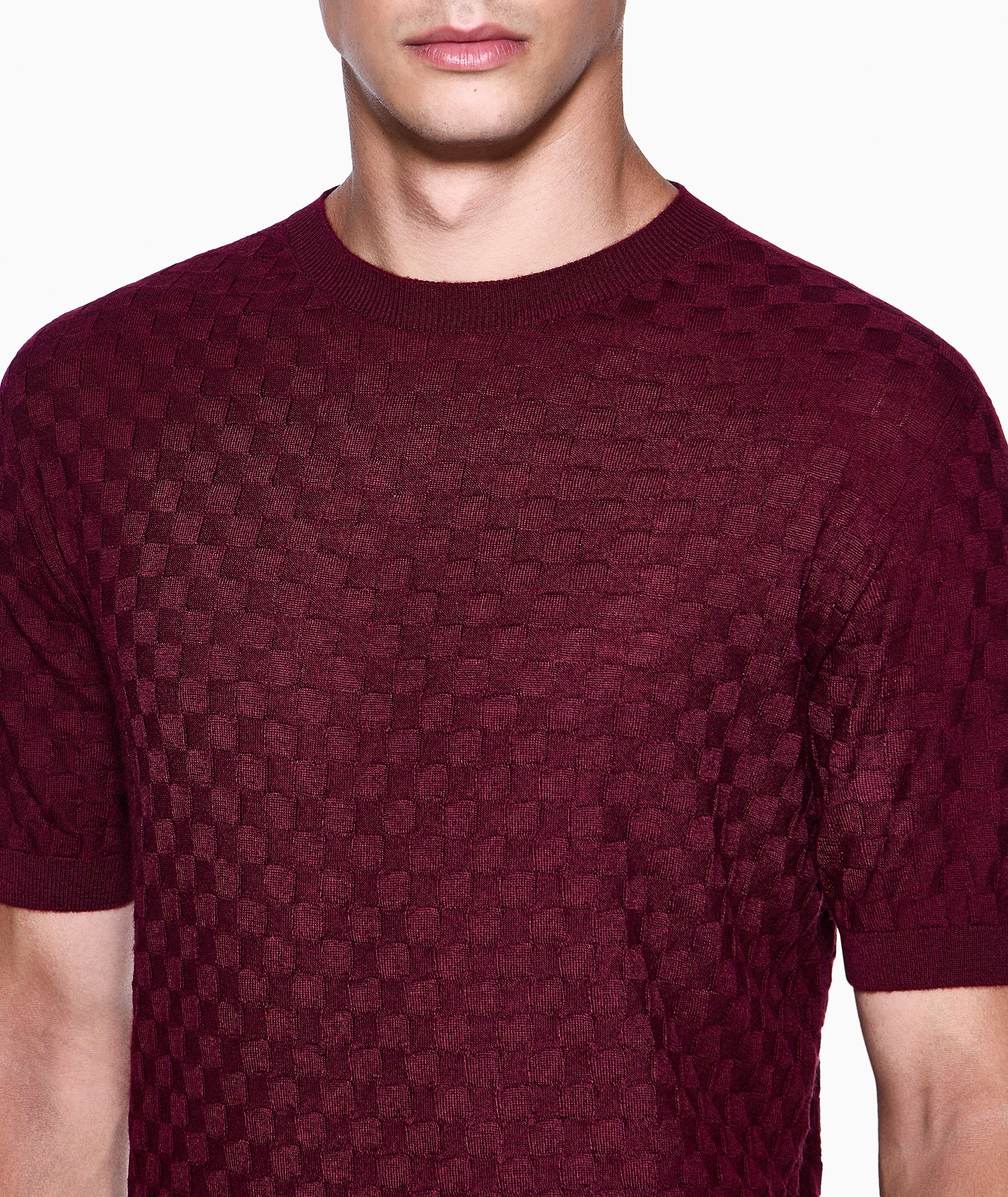 Geometric Knit Cashmere-Silk Sweater image 3