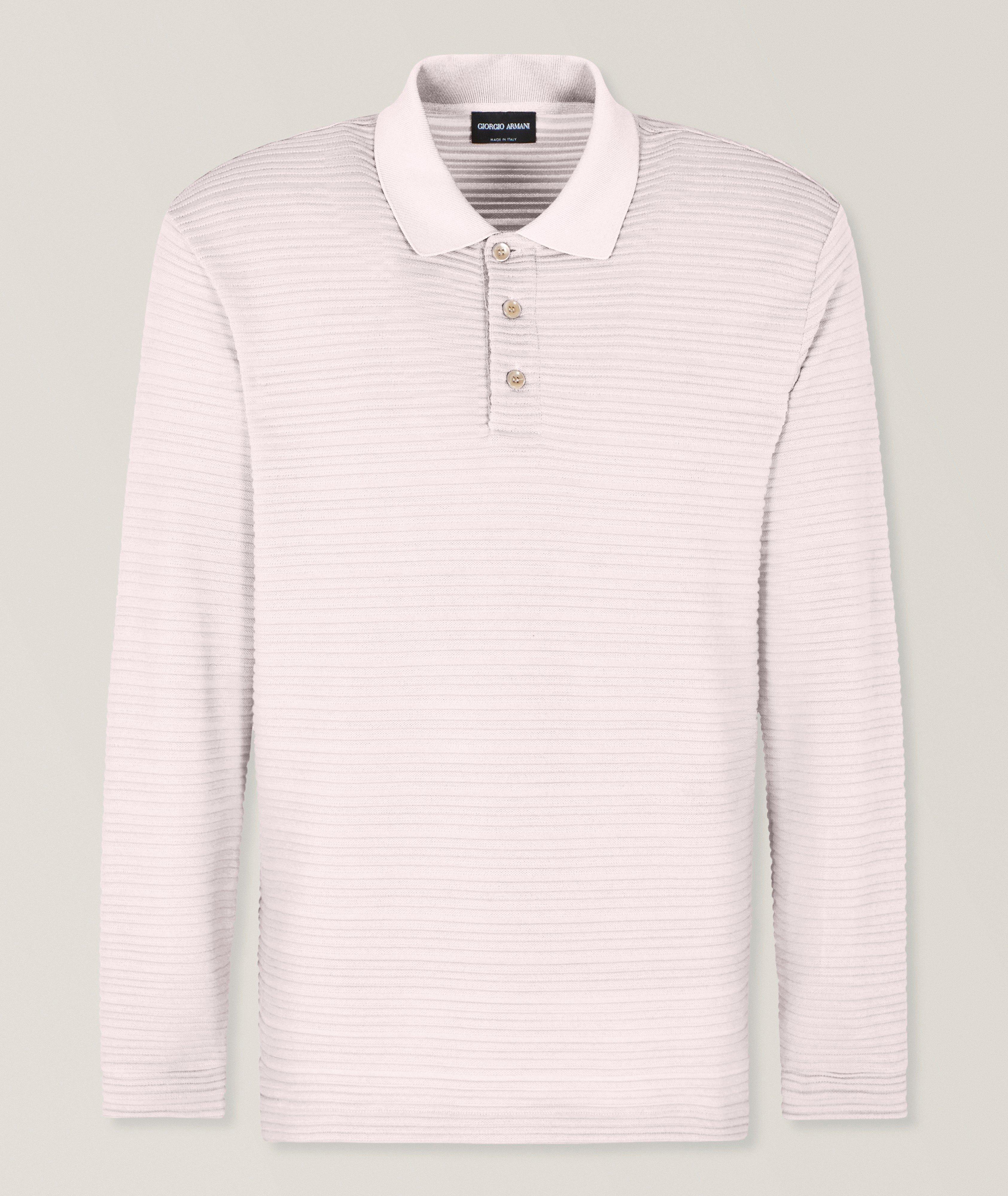 Wool-Blend Long-Sleeve Polo image 0