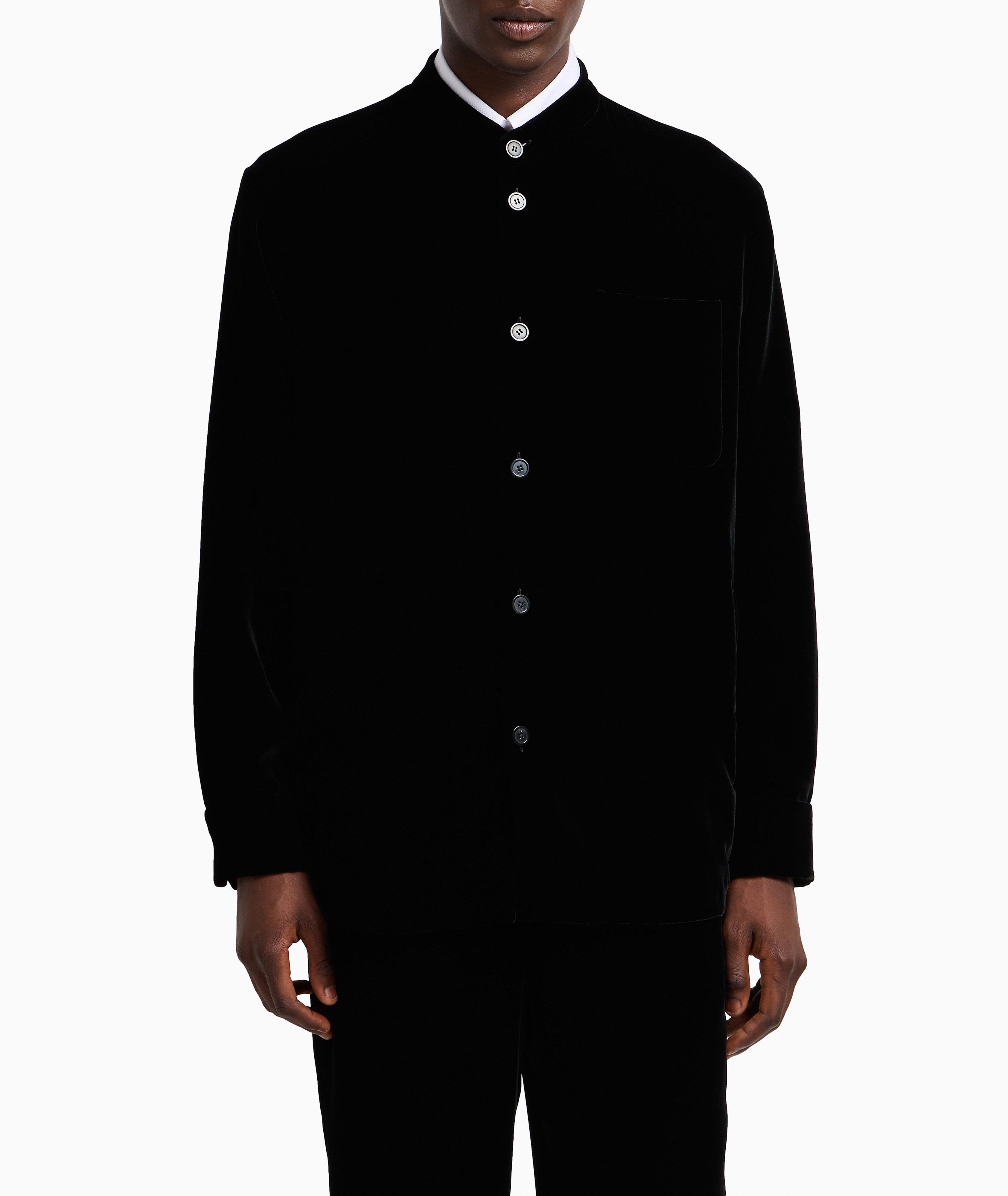 Guru-Collar Velvet Shirt image 1