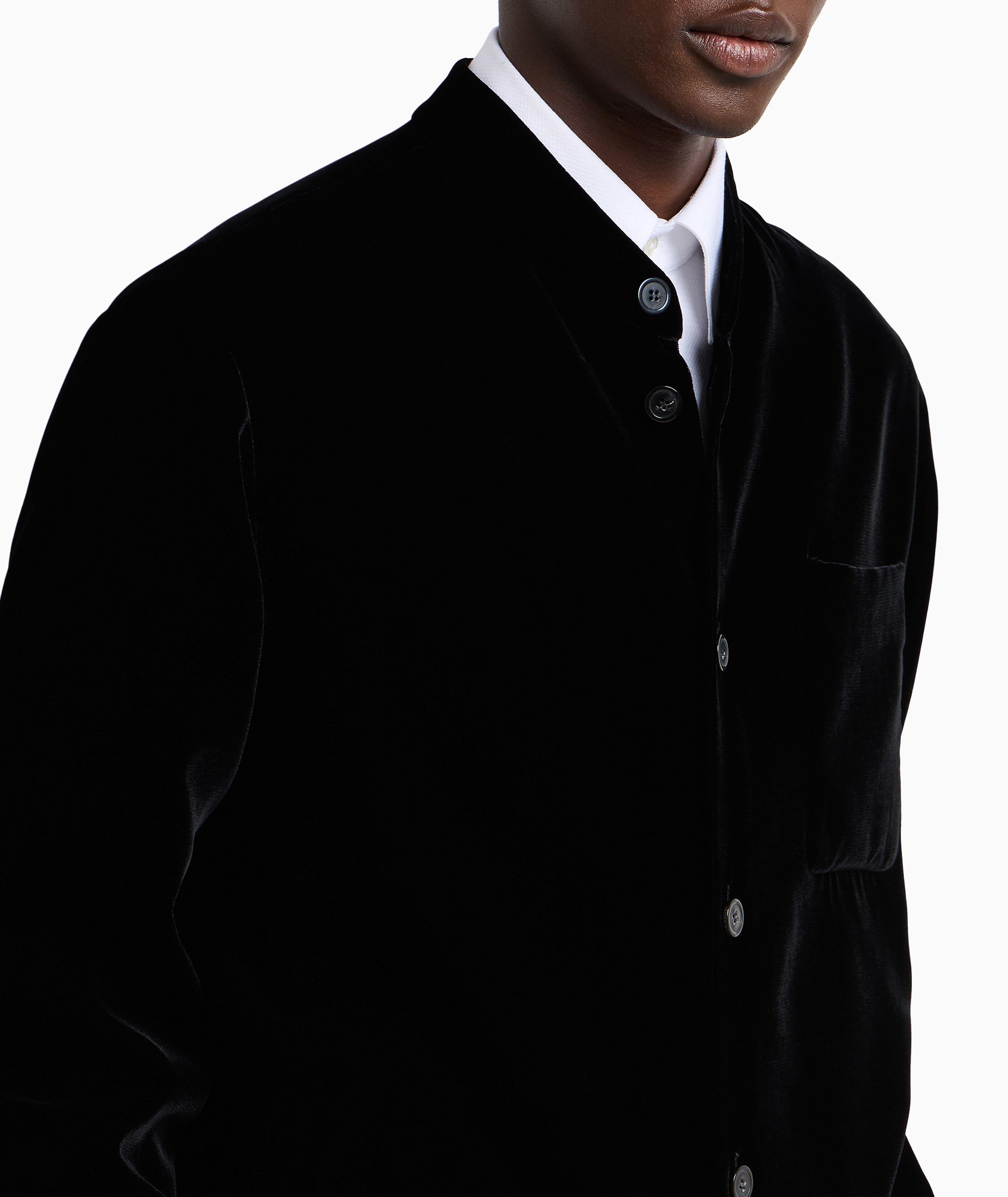 Guru-Collar Velvet Shirt image 3
