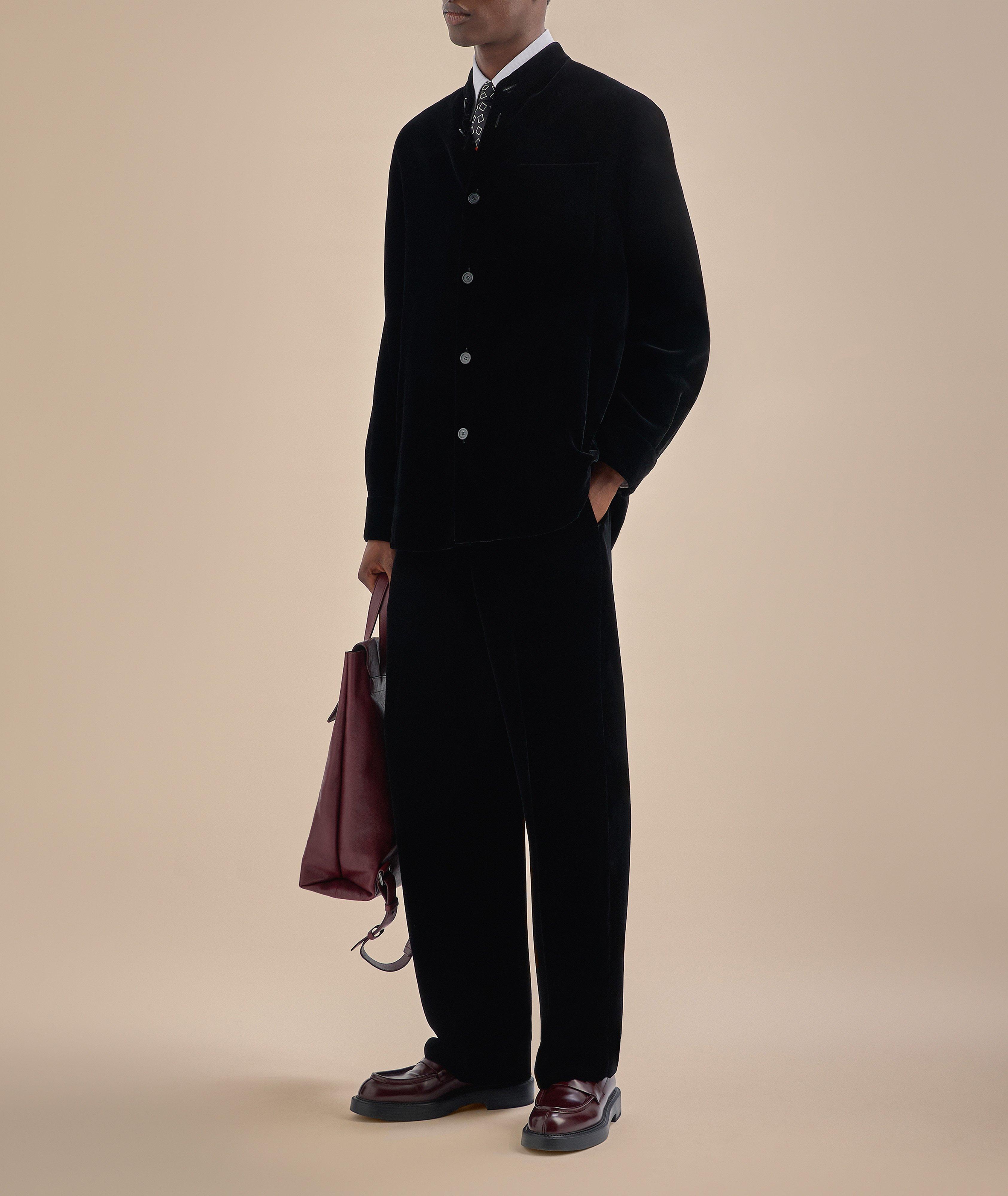 Guru-Collar Velvet Shirt image 5