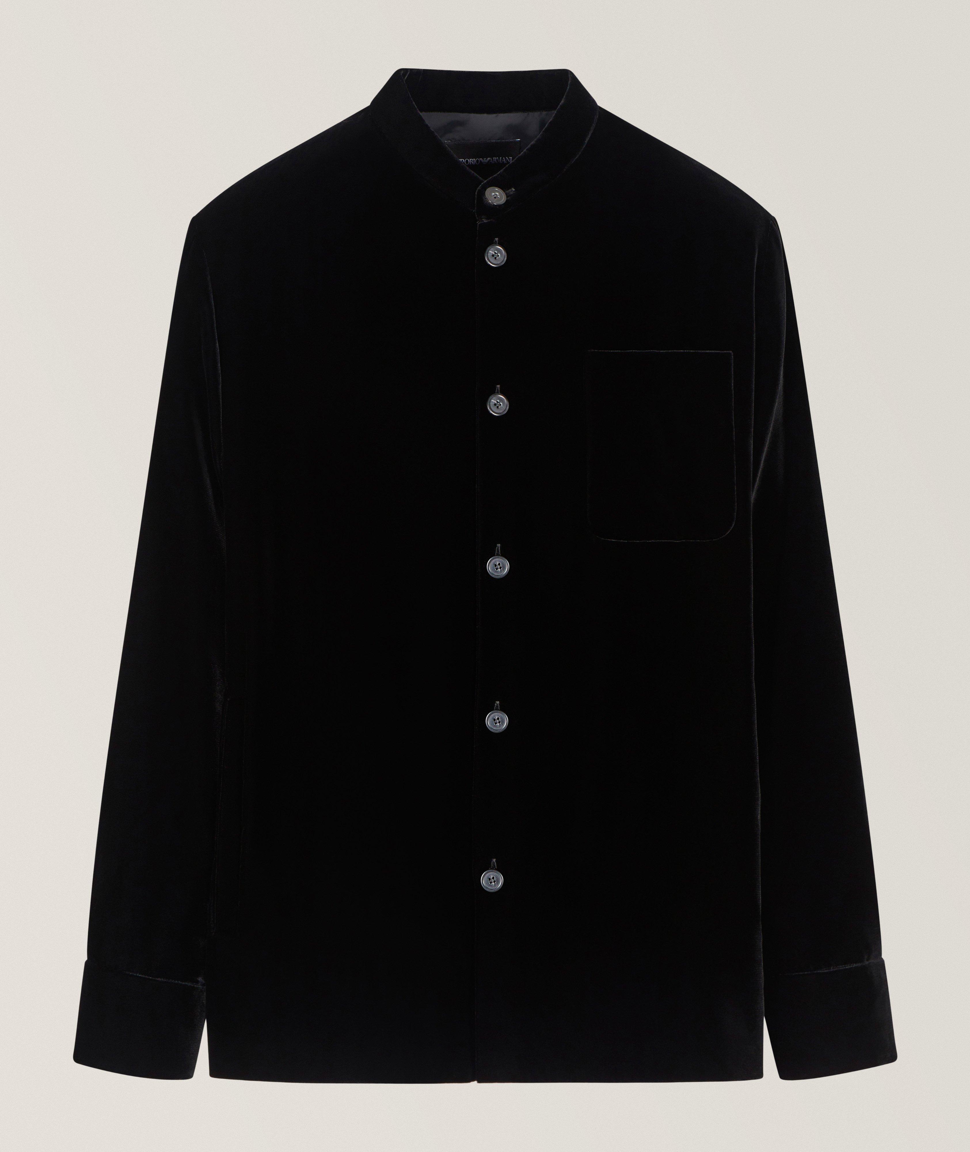 Guru-Collar Velvet Shirt image 0
