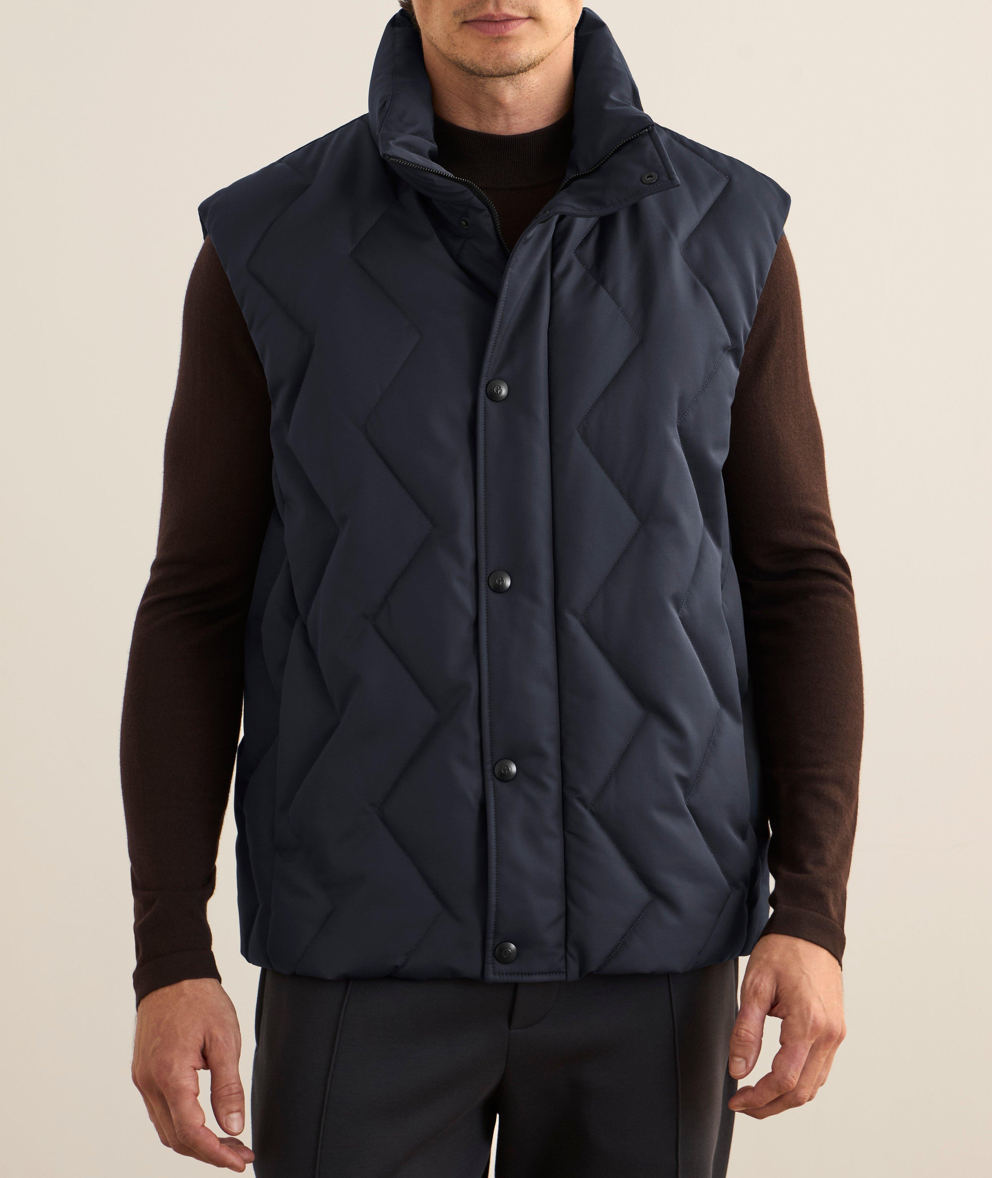 Gilet matelassé en duvet et mélange de laine image 1