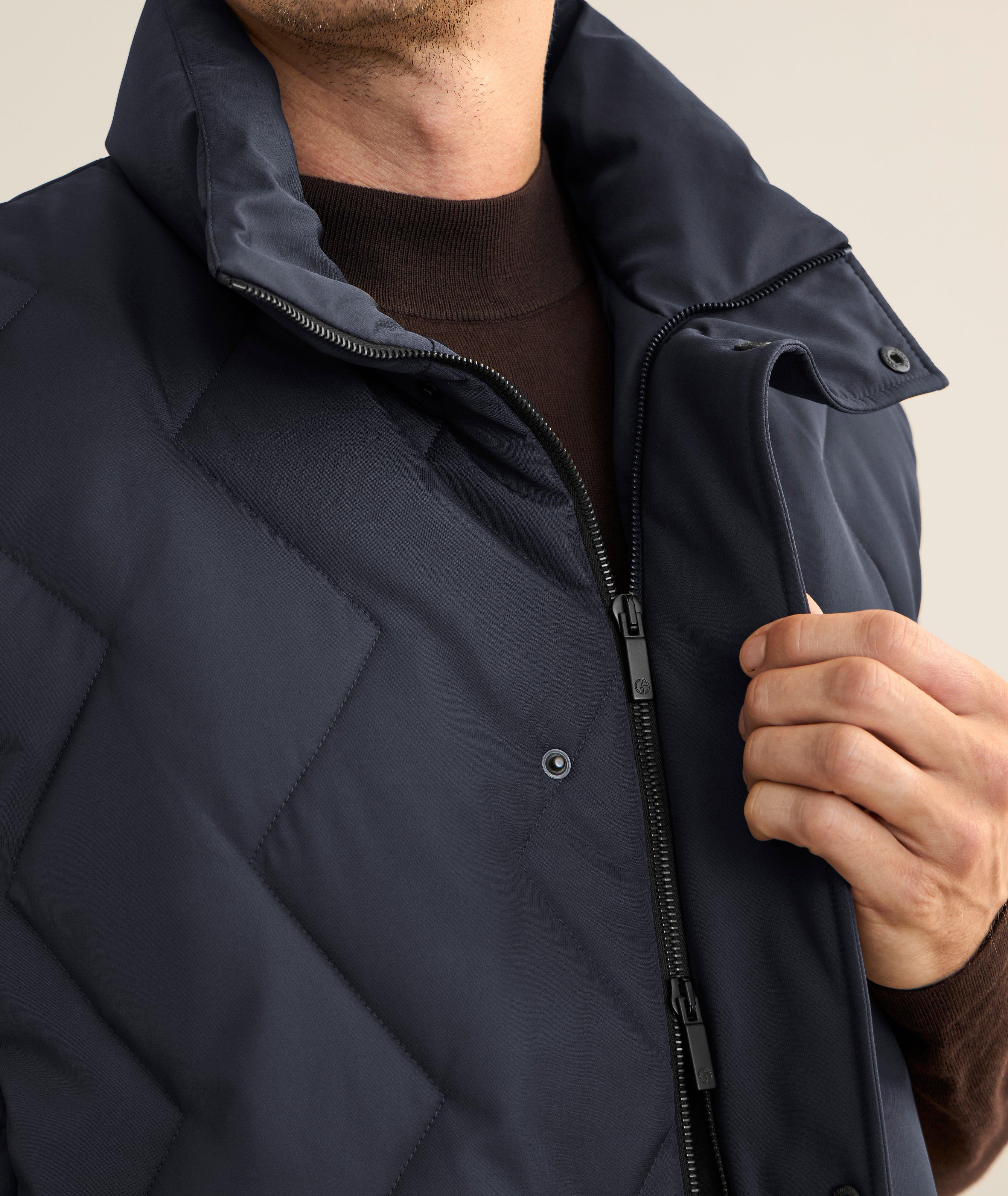 Gilet matelassé en duvet et mélange de laine image 3