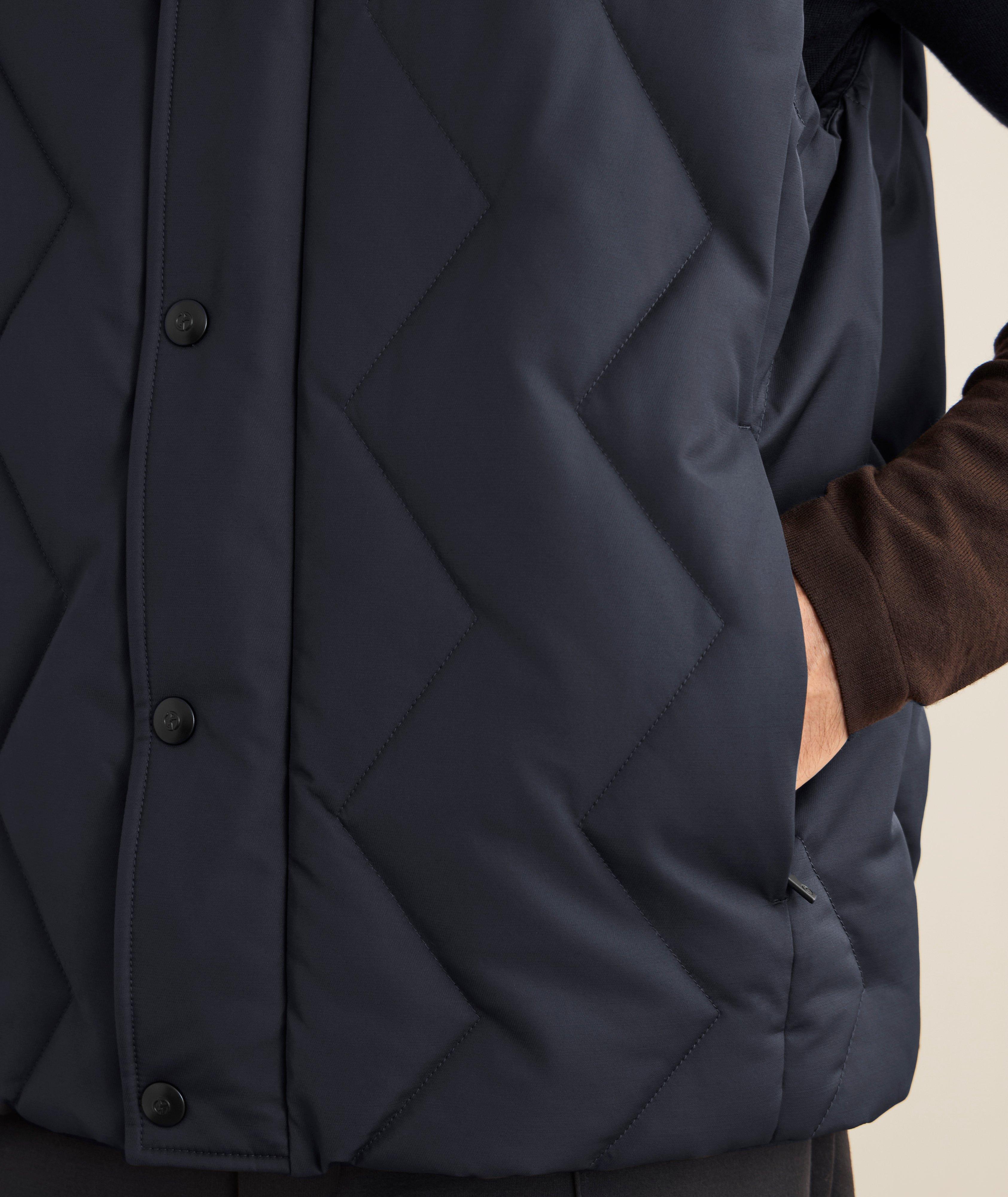 Gilet matelassé en duvet et mélange de laine image 4