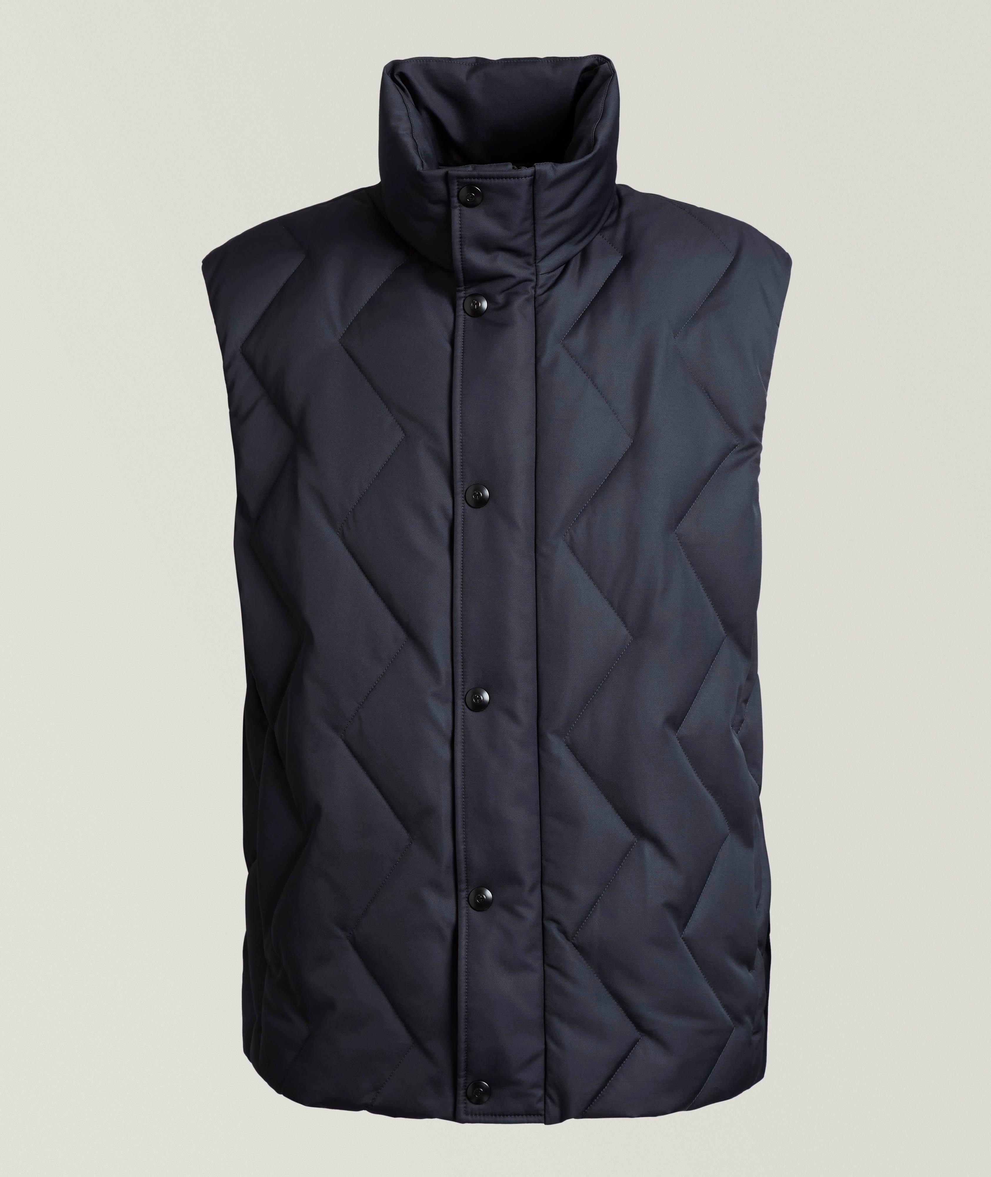 Gilet matelassé en duvet et mélange de laine image 0