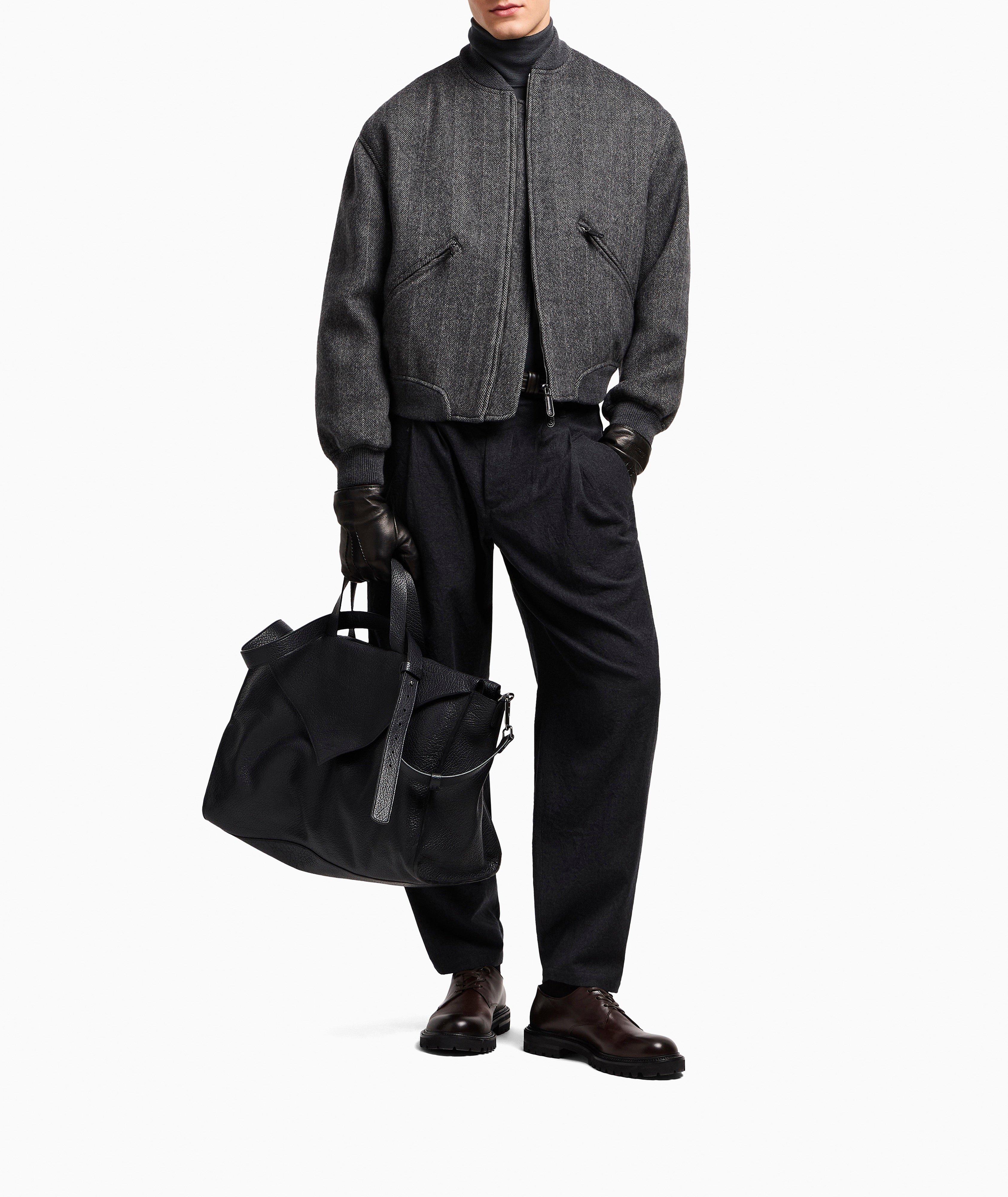 Herringbone Cashmere Bomber Jacket  image 4