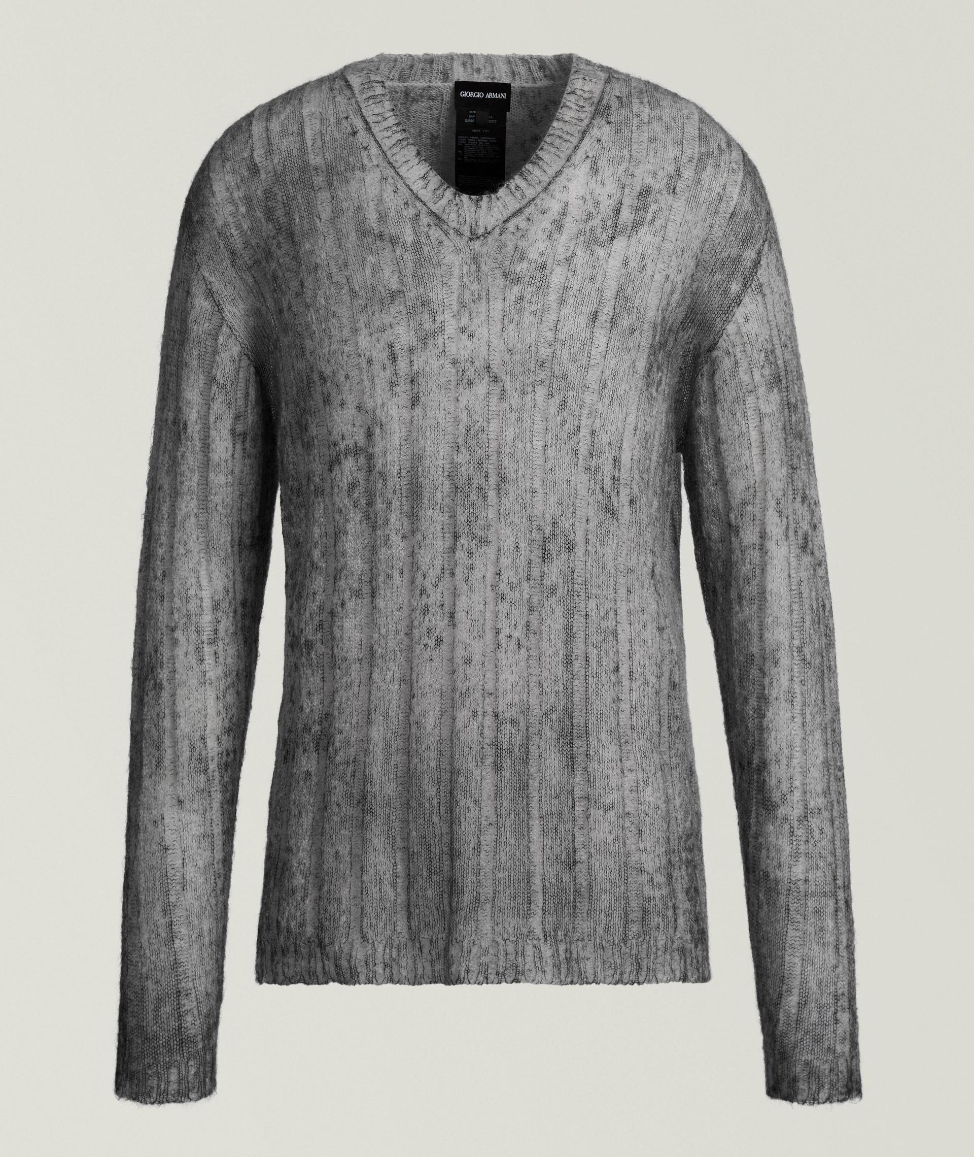 Pull à col en V en mélange de mohair image 0