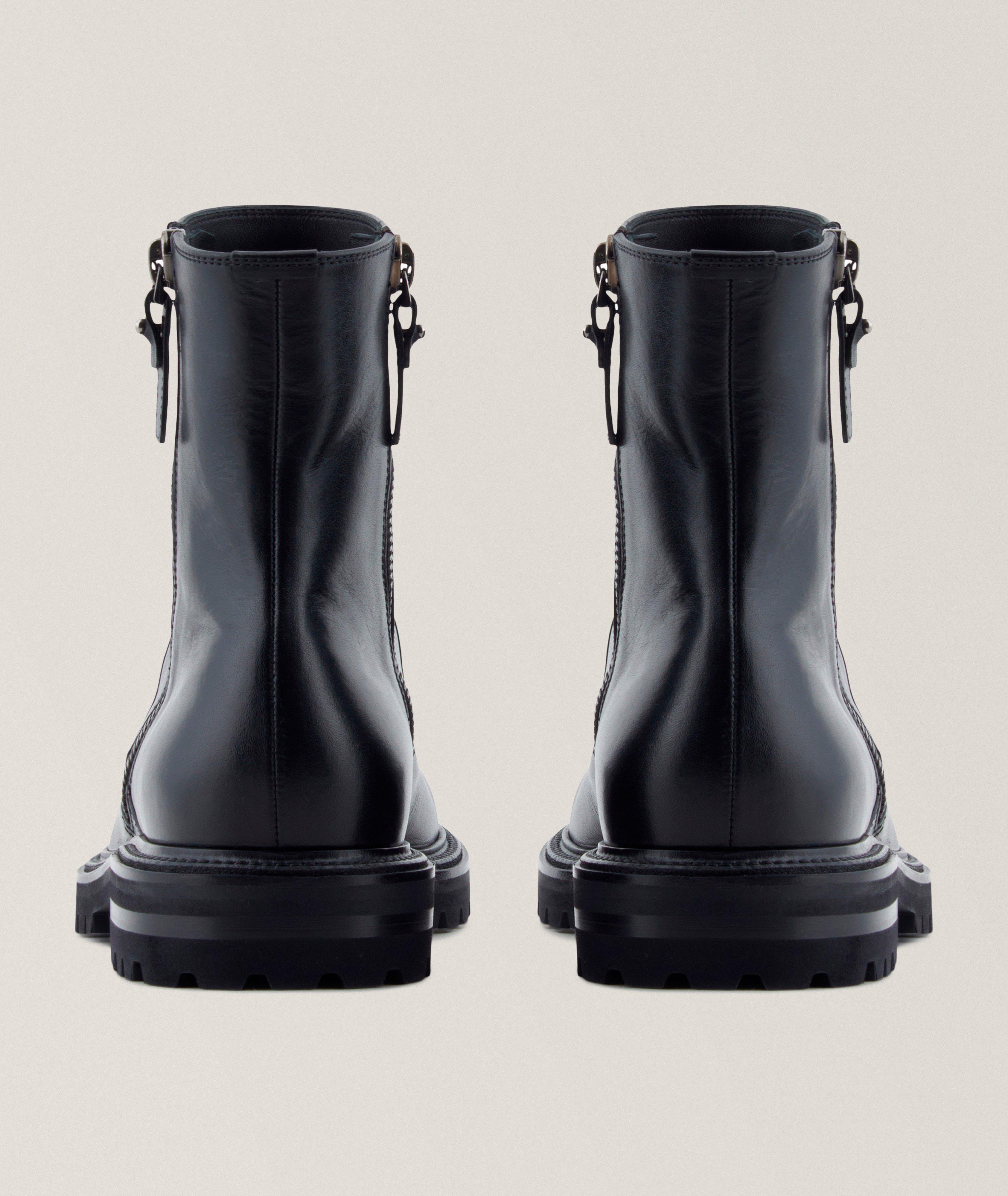 Leather Double-Zip Boots  image 2
