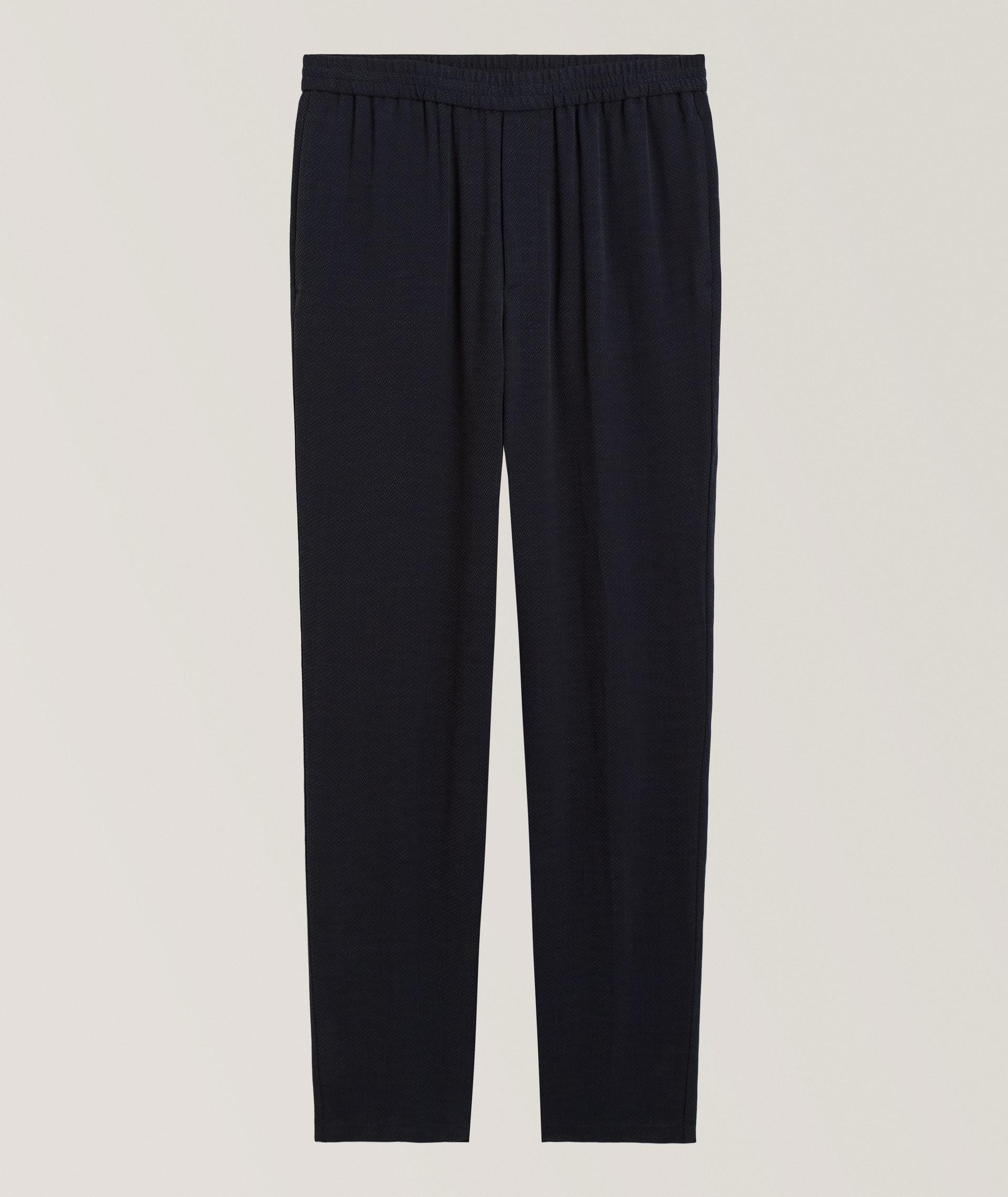 Micro-Chevron Stretch Pants image 0