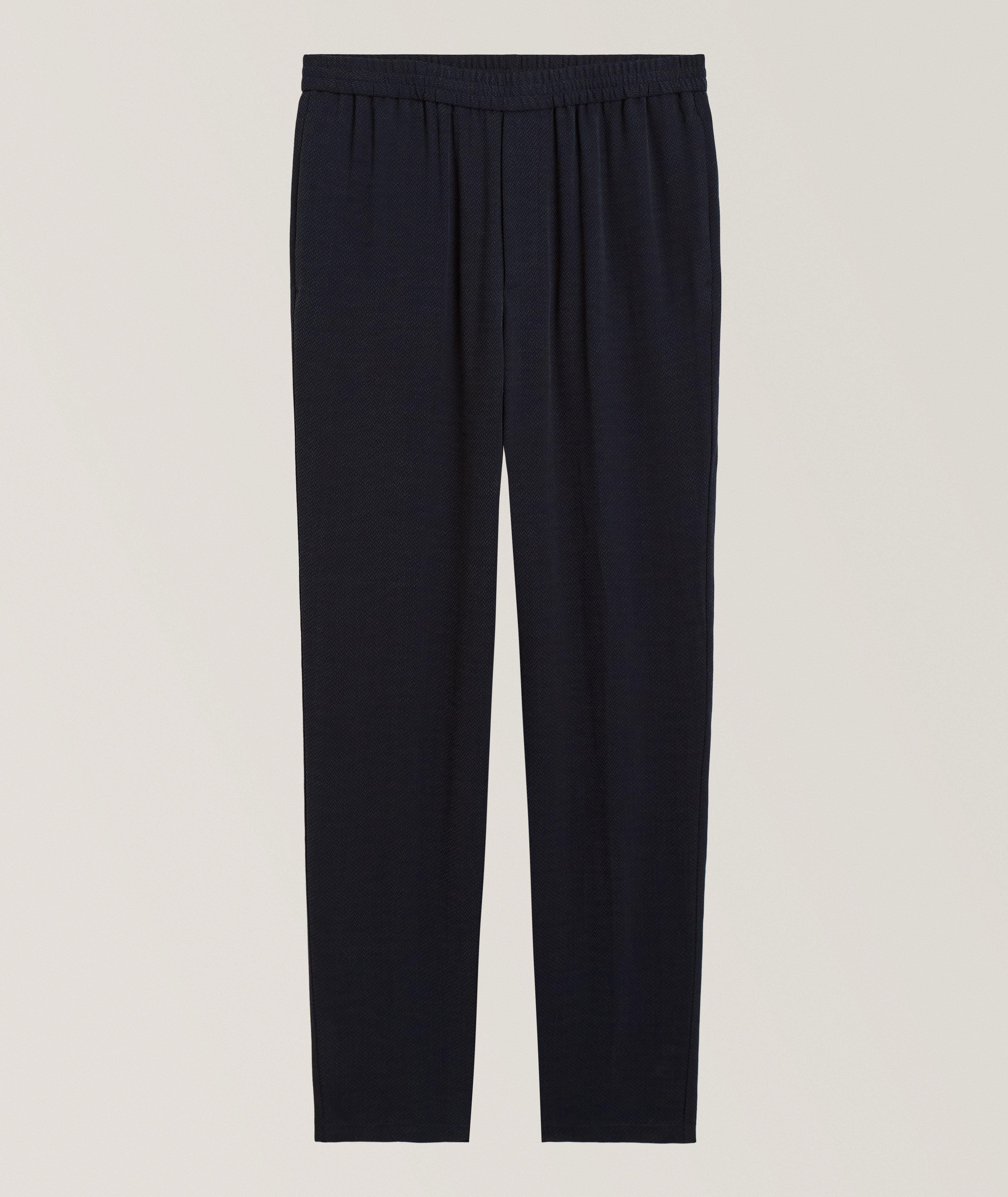 Micro-Chevron Stretch Pants image 0
