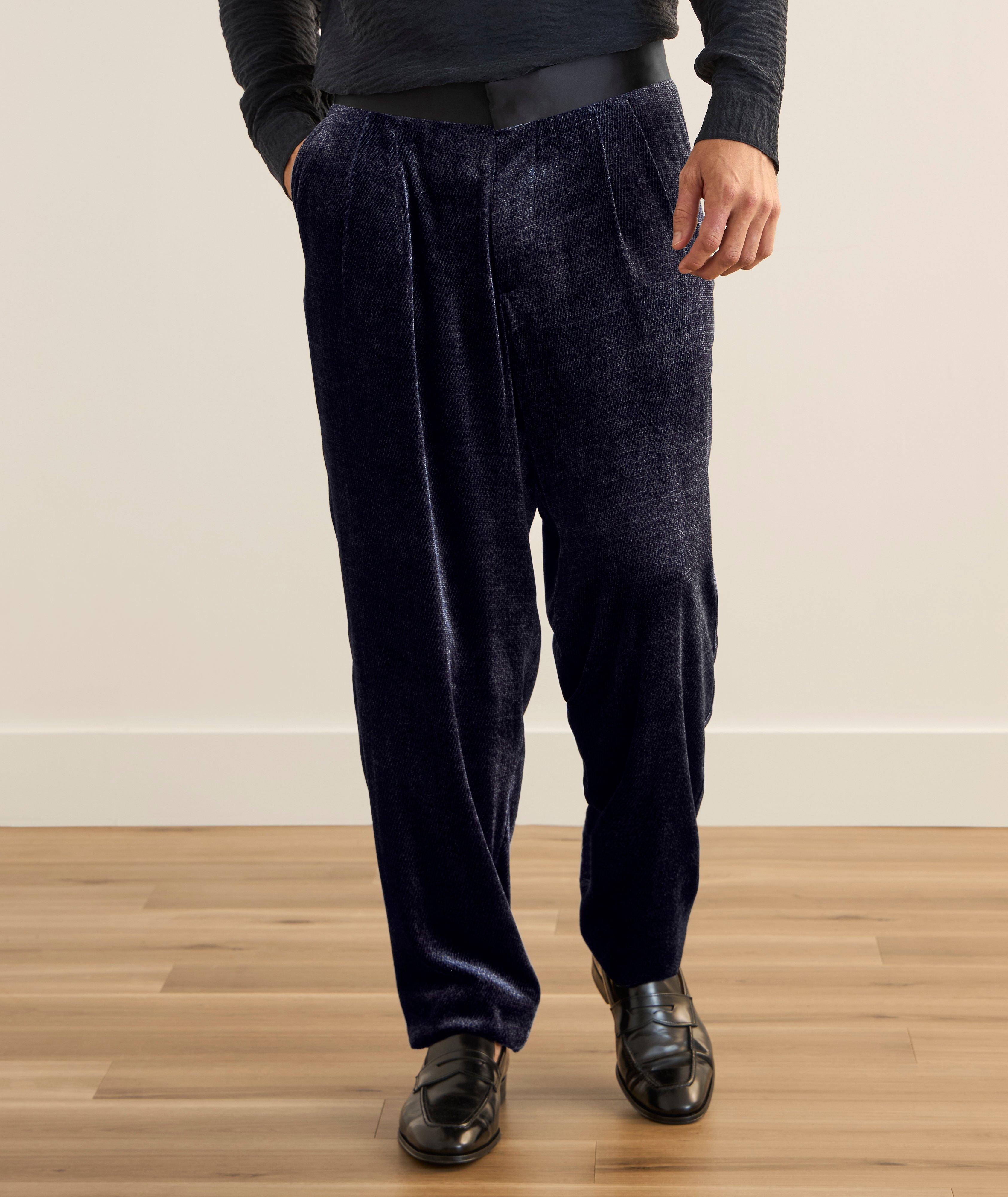 Straight-Leg Silk-Blend Velvet Pants  image 1