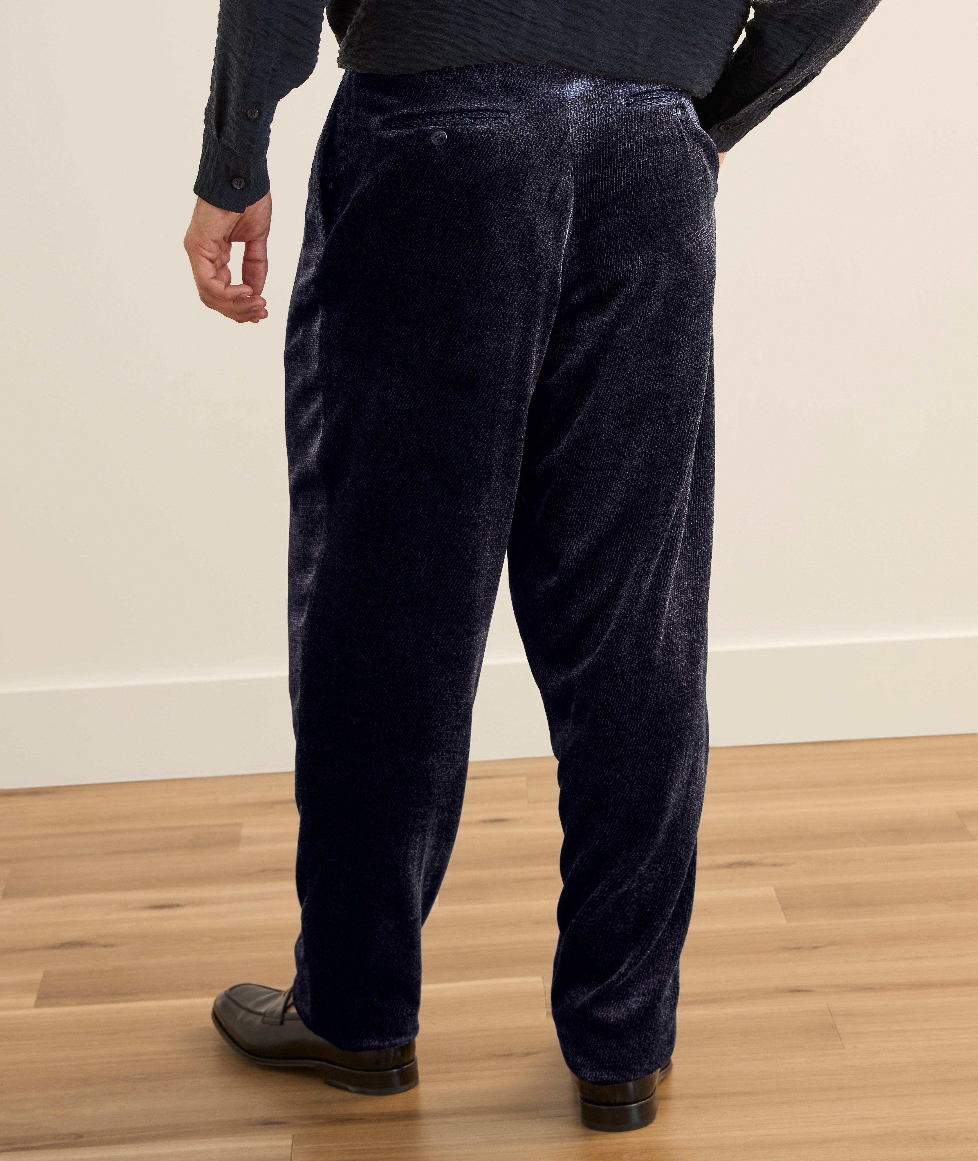 Straight-Leg Silk-Blend Velvet Pants  image 2