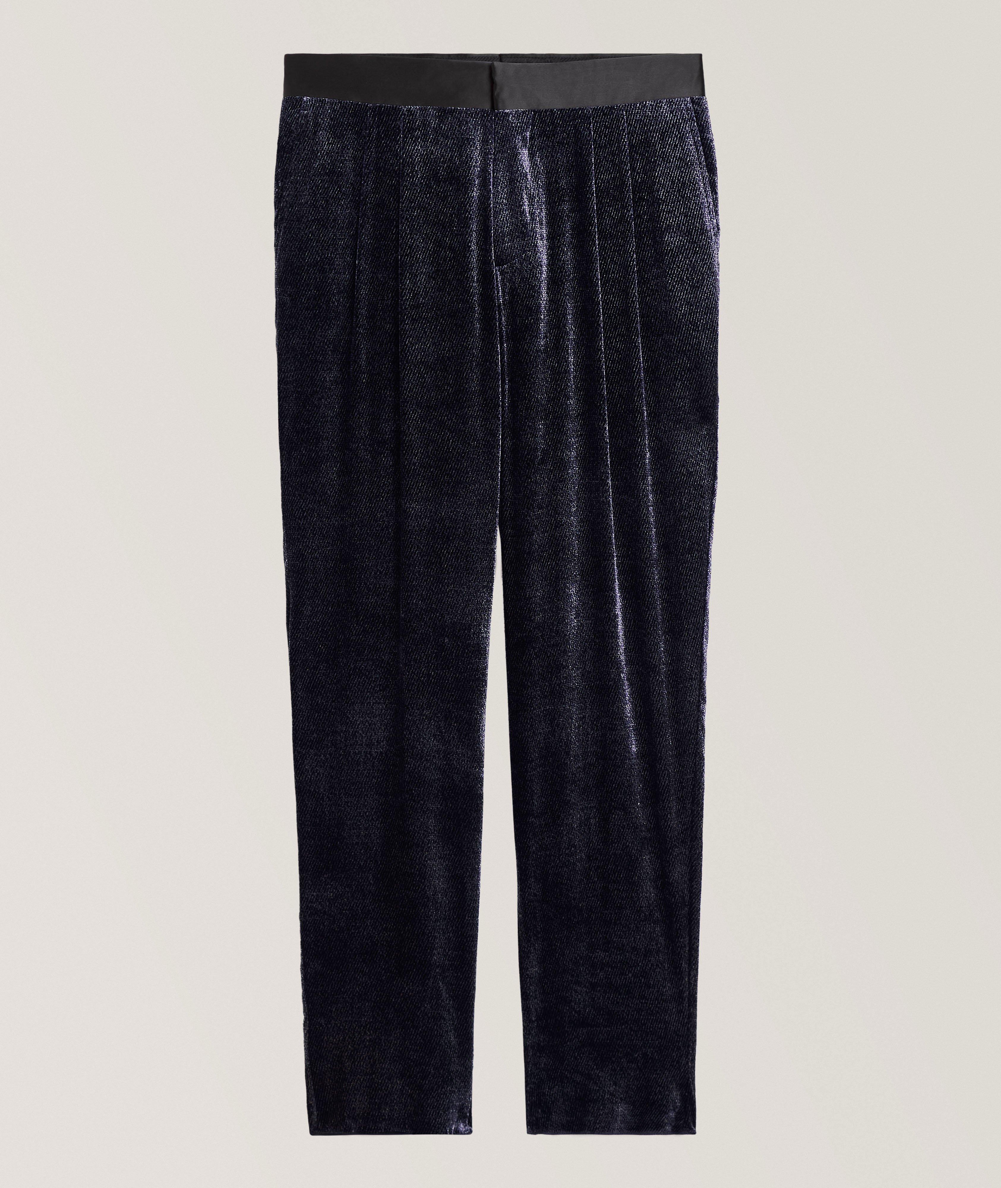 Straight-Leg Silk-Blend Velvet Pants  image 0