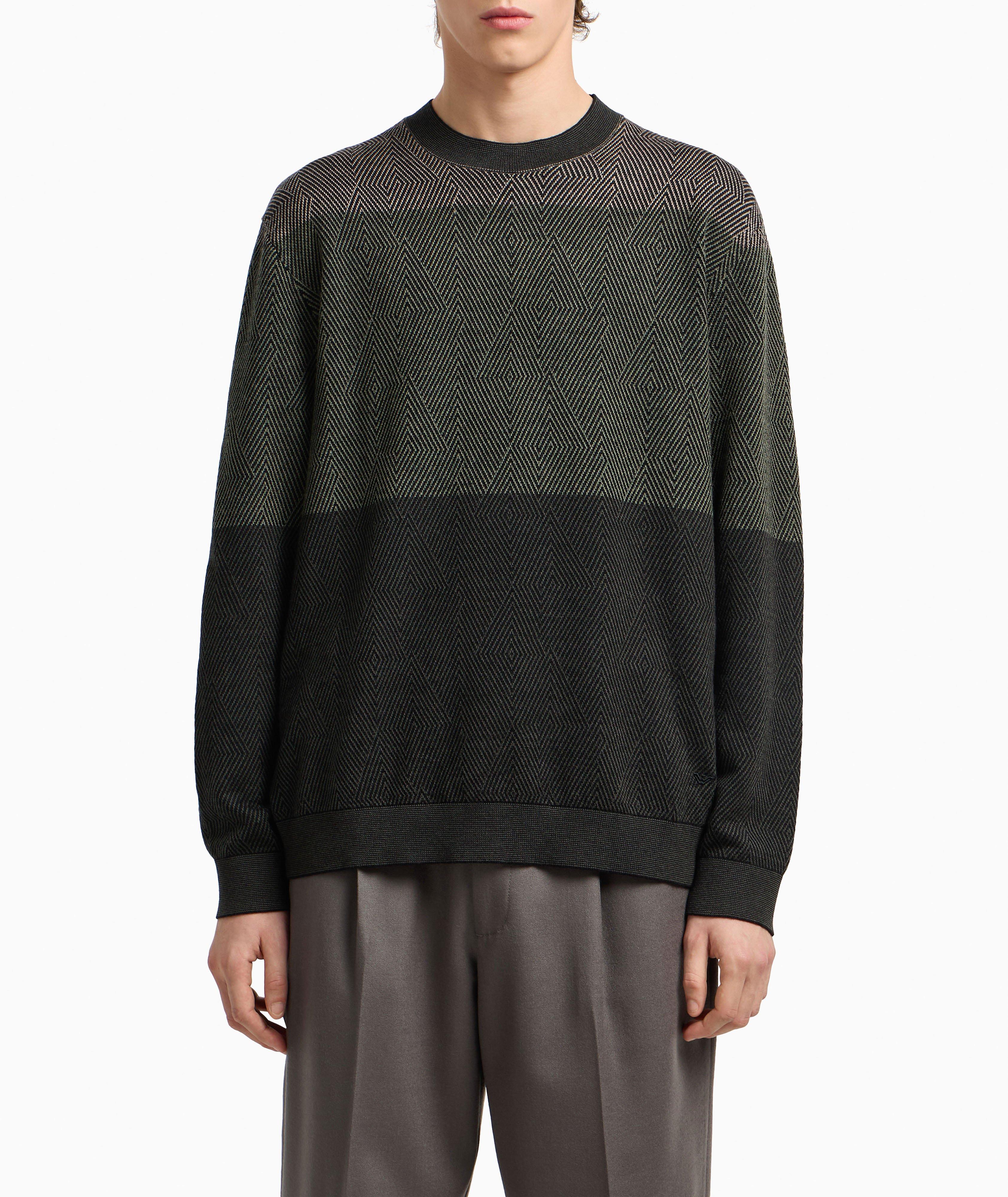 Jacquard Op-Art Virgin Wool Sweater image 1