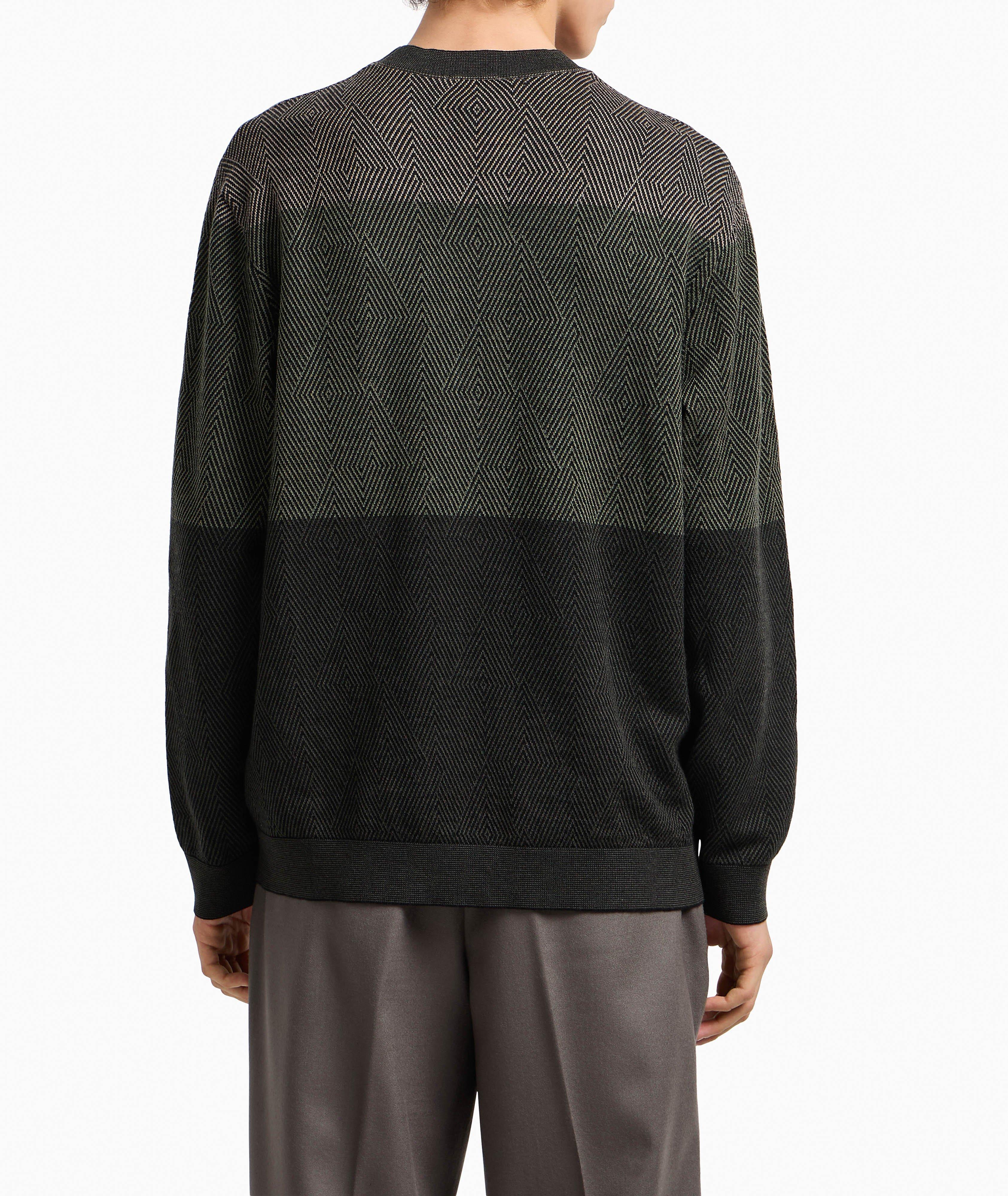 Jacquard Op-Art Virgin Wool Sweater image 2