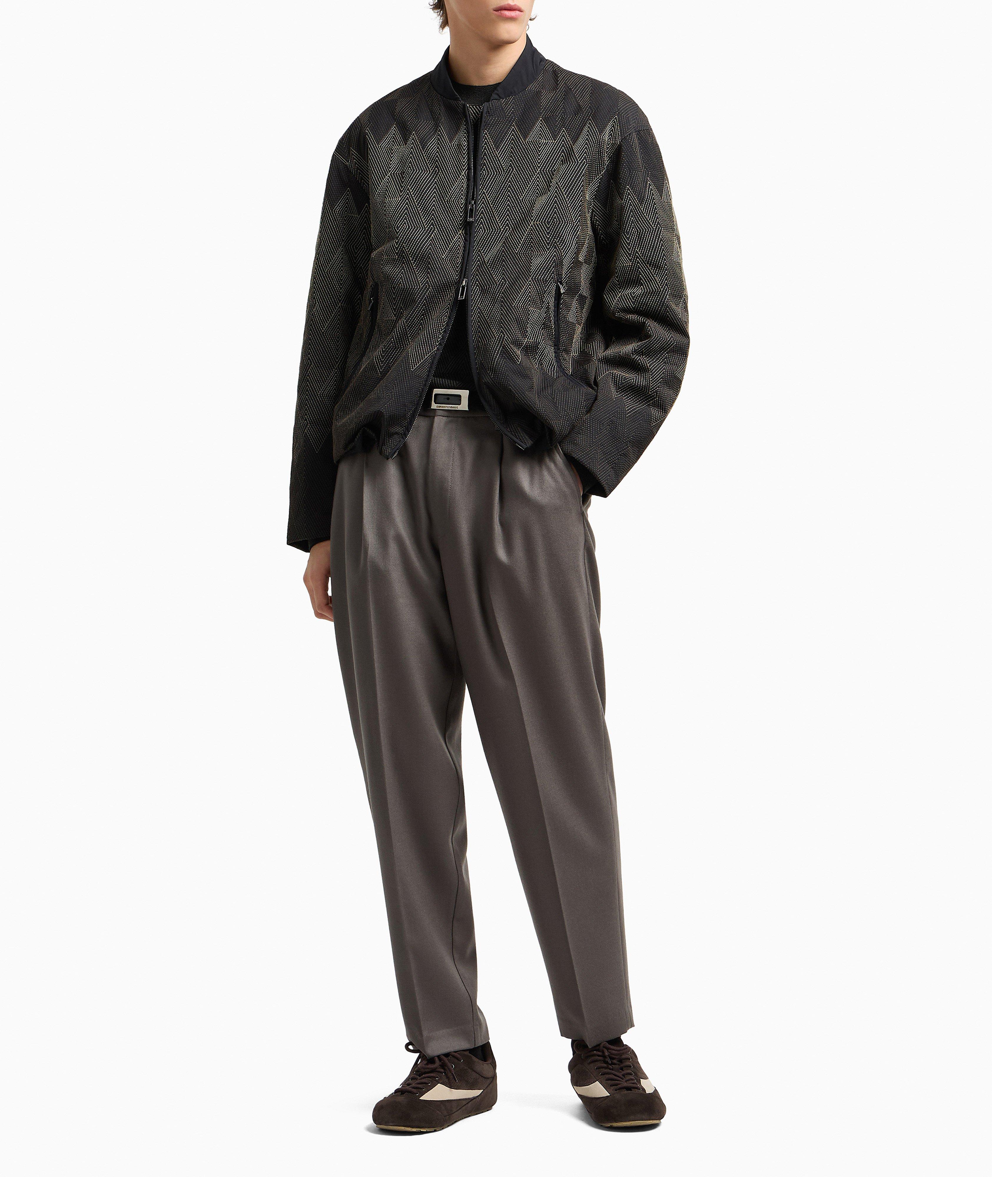 Jacquard Op-Art Virgin Wool Sweater image 4