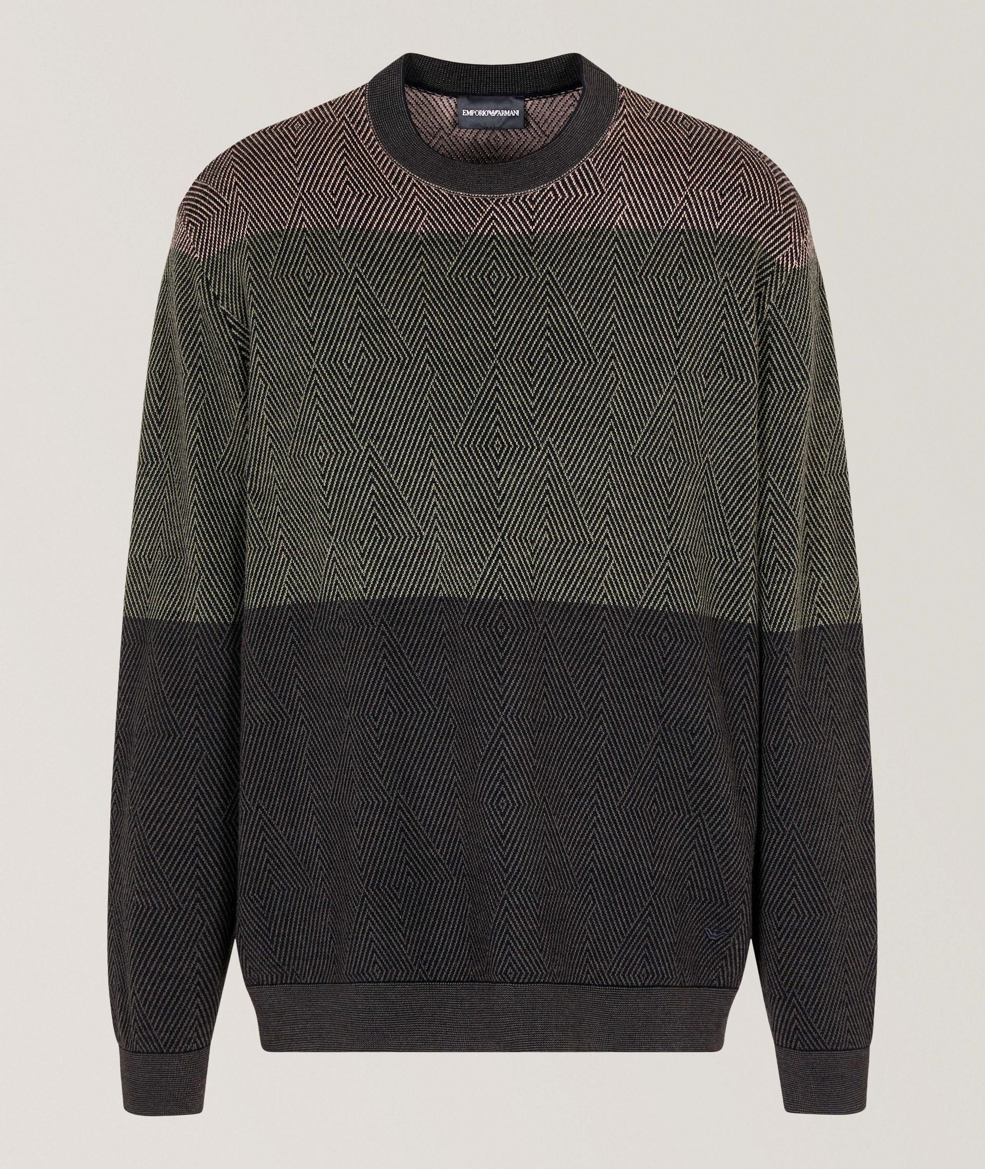 Jacquard Op-Art Virgin Wool Sweater image 0