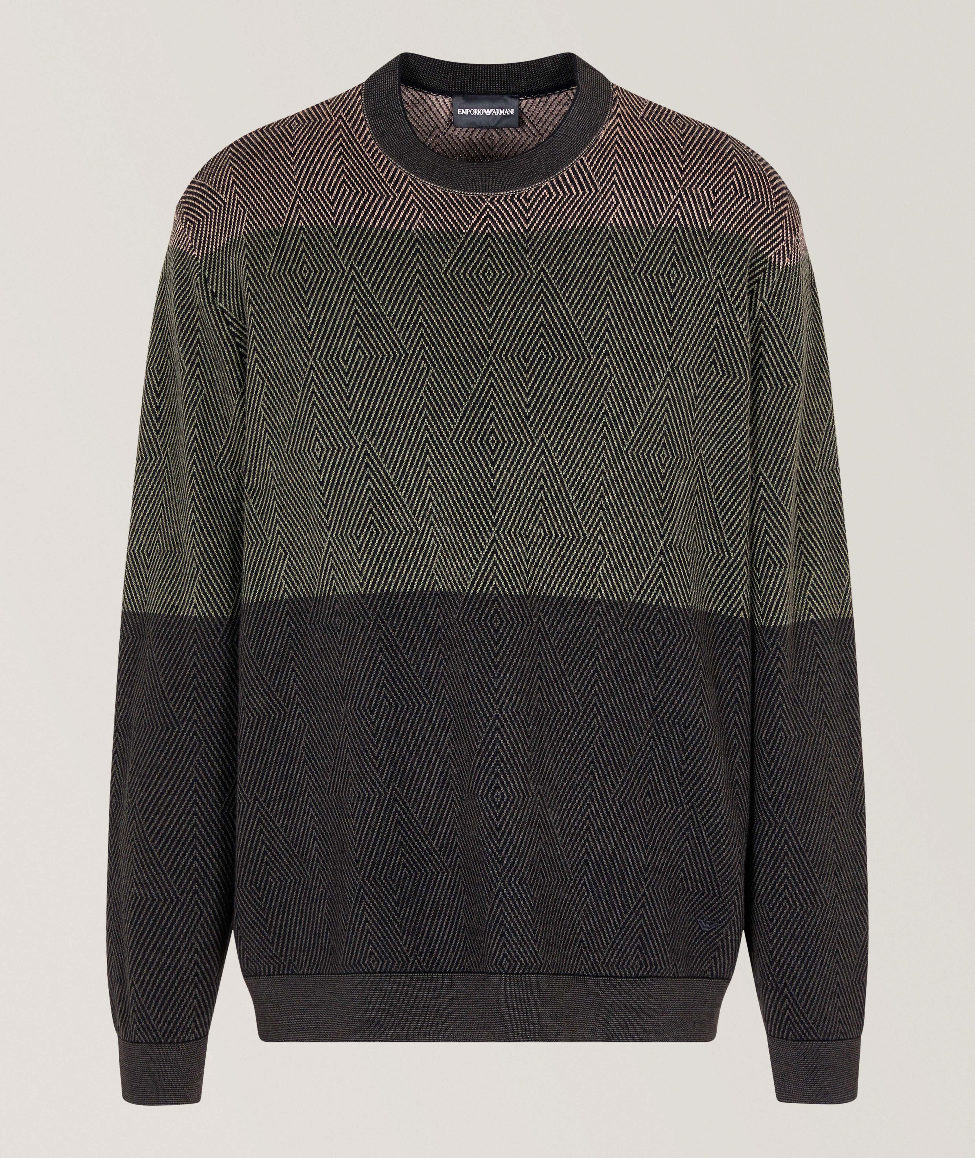 Jacquard Op-Art Virgin Wool Sweater image 0