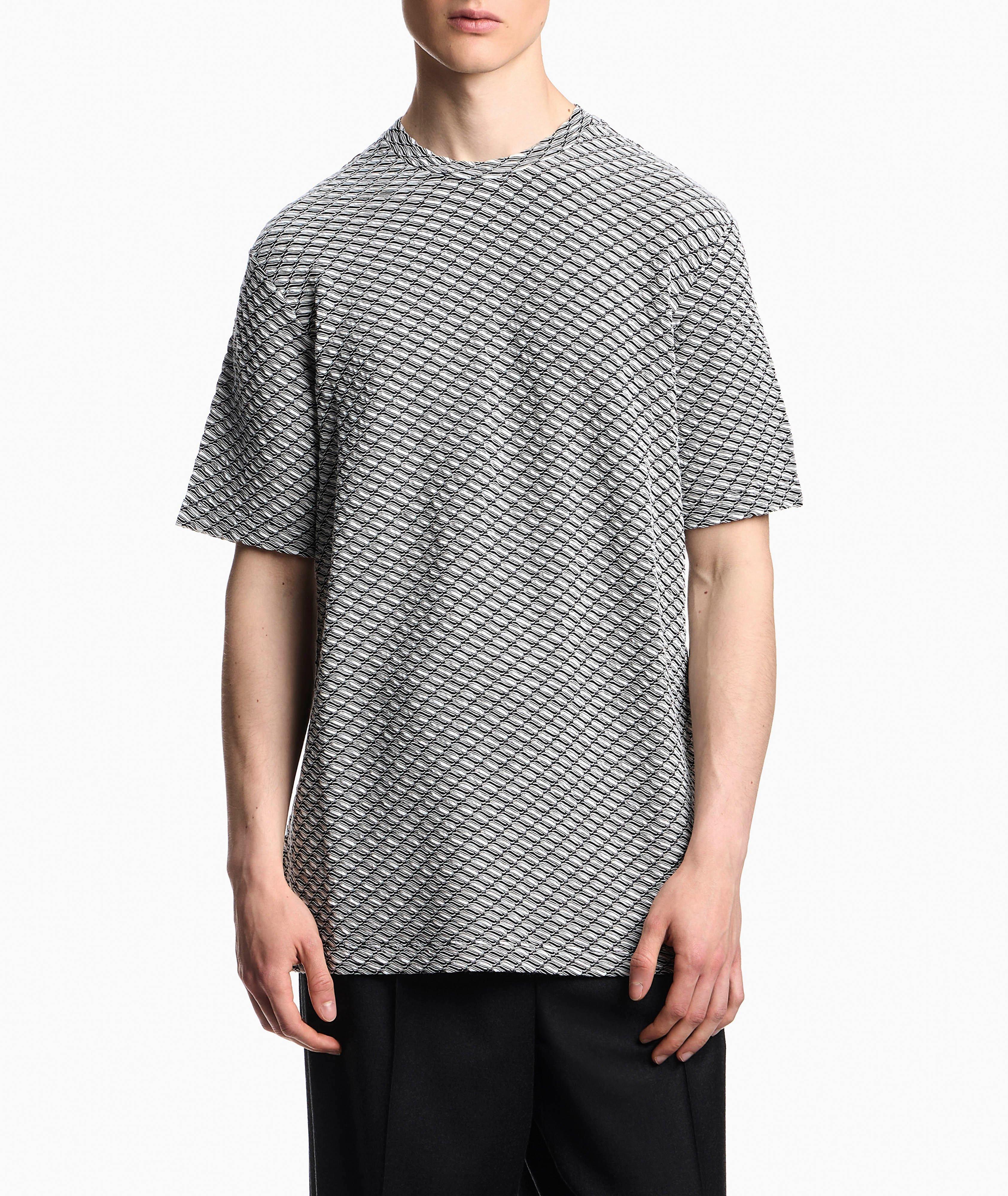 T-shirt à encolure ronde et à motif géométrique image 1
